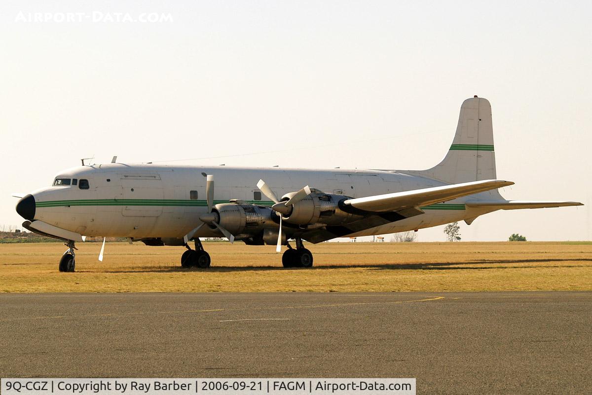 9Q-CGZ, 1951 Douglas C-118A Liftmaster (DC-6A) C/N 43573, Douglas DC-6C-118A [43573] (Services Air) Johannesburg-Rand~ZS 21/09/2006