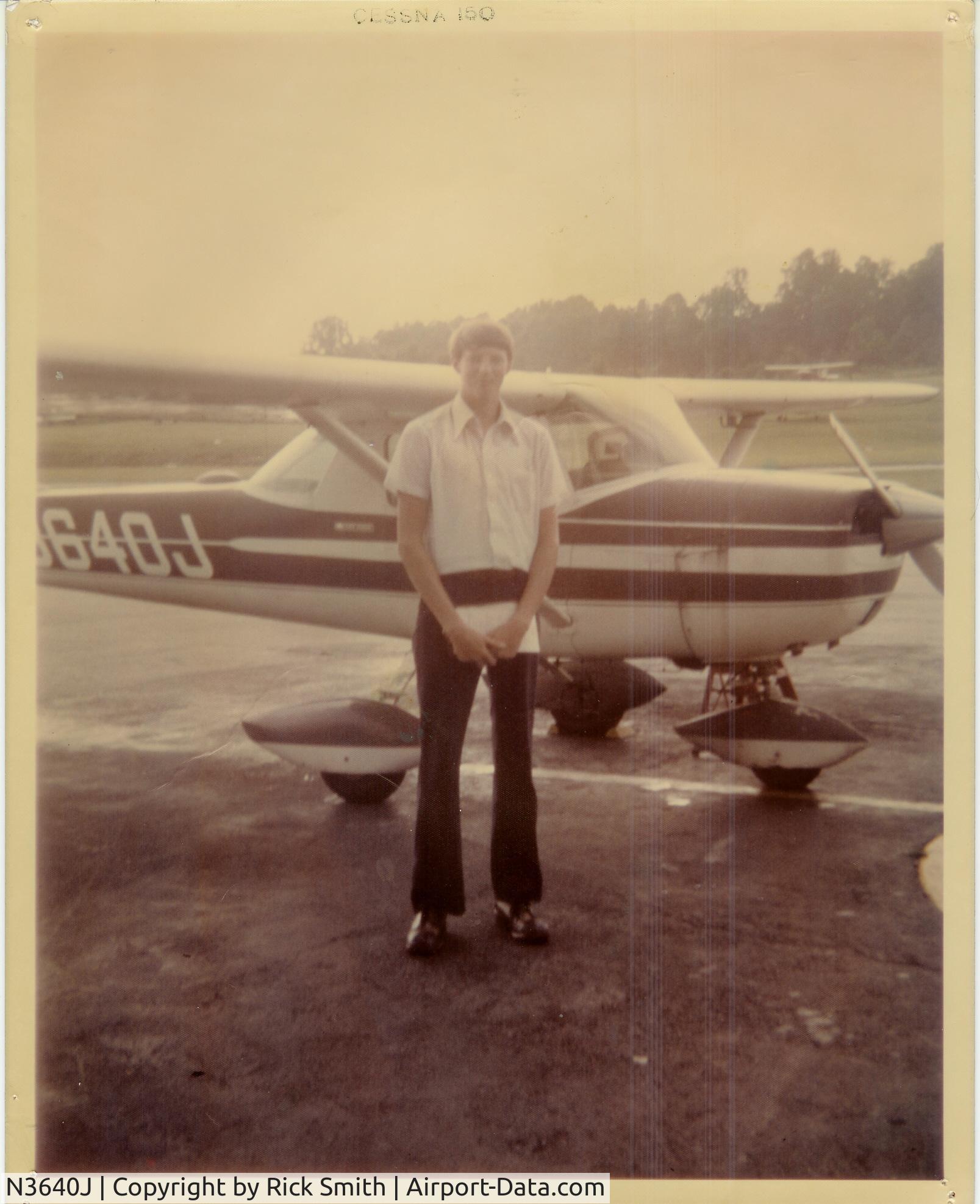 N3640J, 1966 Cessna 150G C/N 15064940, I soloed in this Aircraft in 1976 at South Expressway Airport in Jonesboro Georgia. This airport was sold to County and is a Court House now. Believe it or not, the letters fir airport were SEX for South Expressway. Good times!