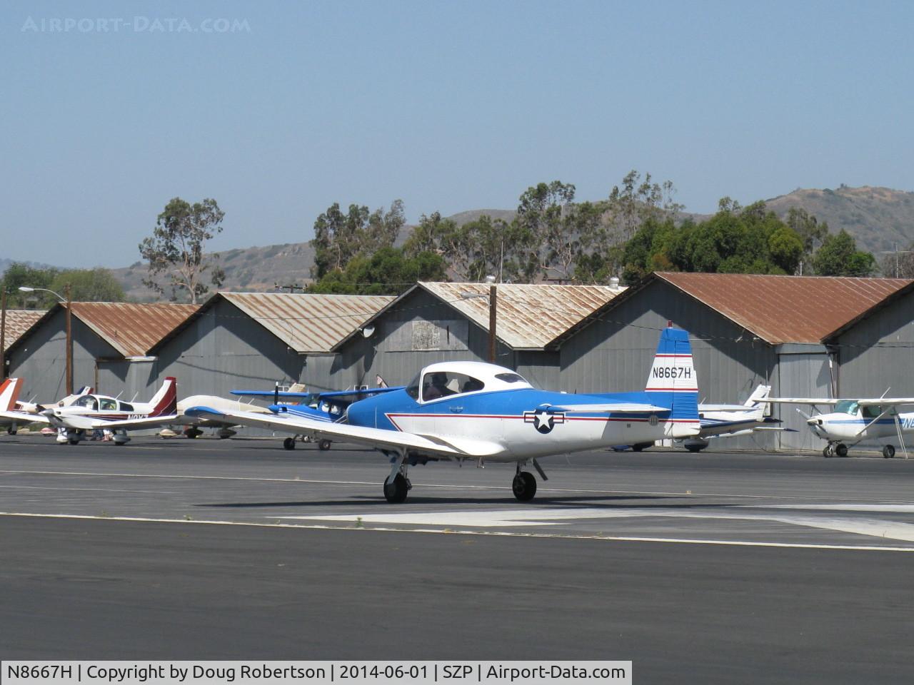N8667H, 1947 North American Navion C/N NAV-4-667, 1947 North American NAVION, Continental IO-520 285 Hp upgrade, takeoff roll Rwy 22, Young Eagles flight