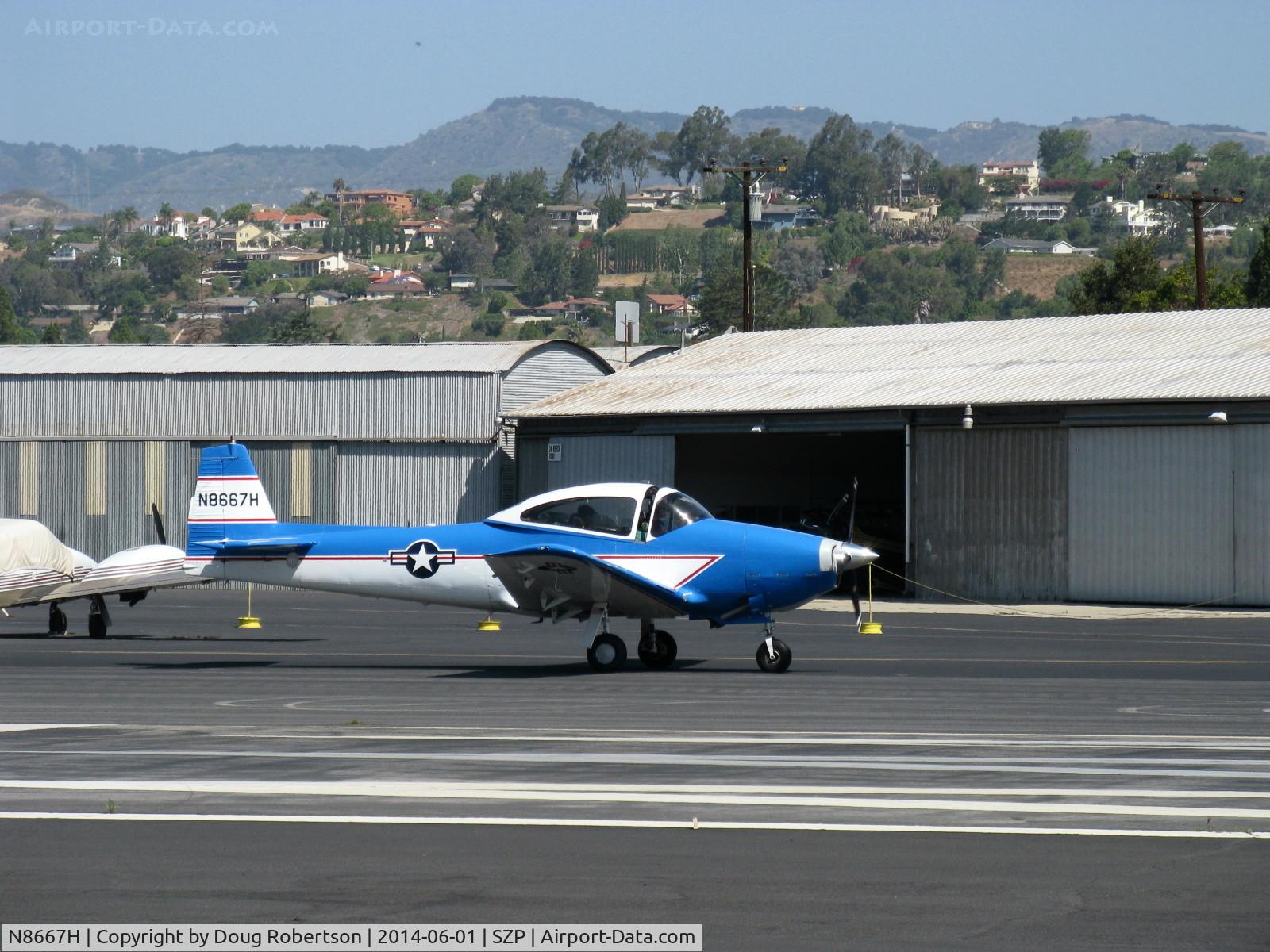 N8667H, 1947 North American Navion C/N NAV-4-667, 1947 North American NAVION, Continental IO-520 285 Hp upgrade, holding short 22, Young Eagles flight
