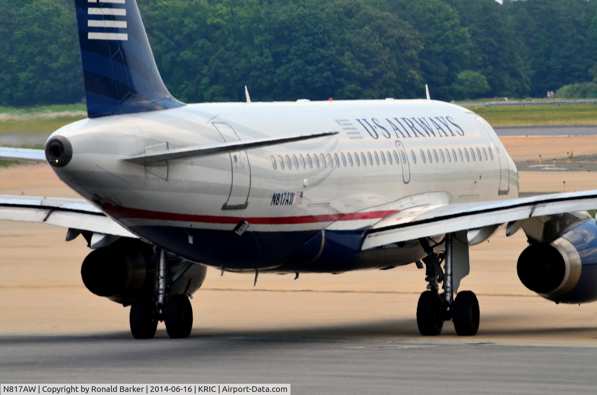 N817AW, 2000 Airbus A319-132 C/N 1373, Taxi Richmond