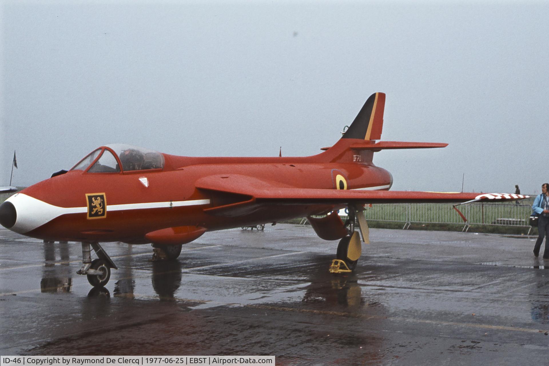 ID-46, Hawker Hunter F.4 C/N AF/HCF59, Painted as Red Devil IF-70 at the BAF Airshow Brustem.