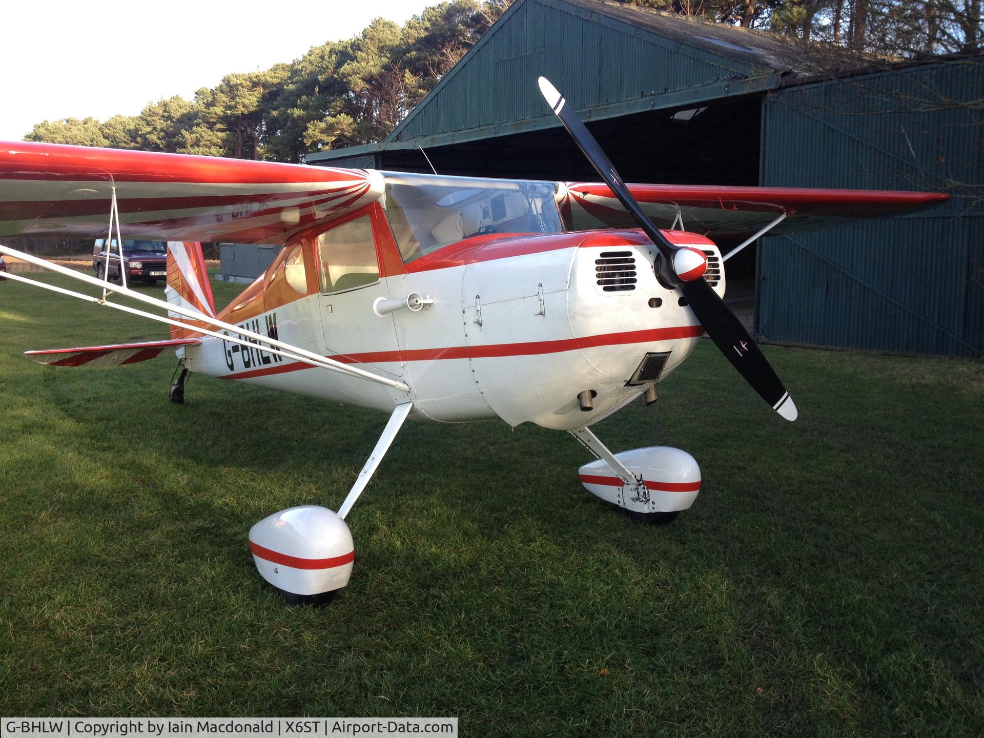 G-BHLW, 1946 Cessna 120 C/N 10210, Cessna 120 G-BHLW at home in  NE Scotland.