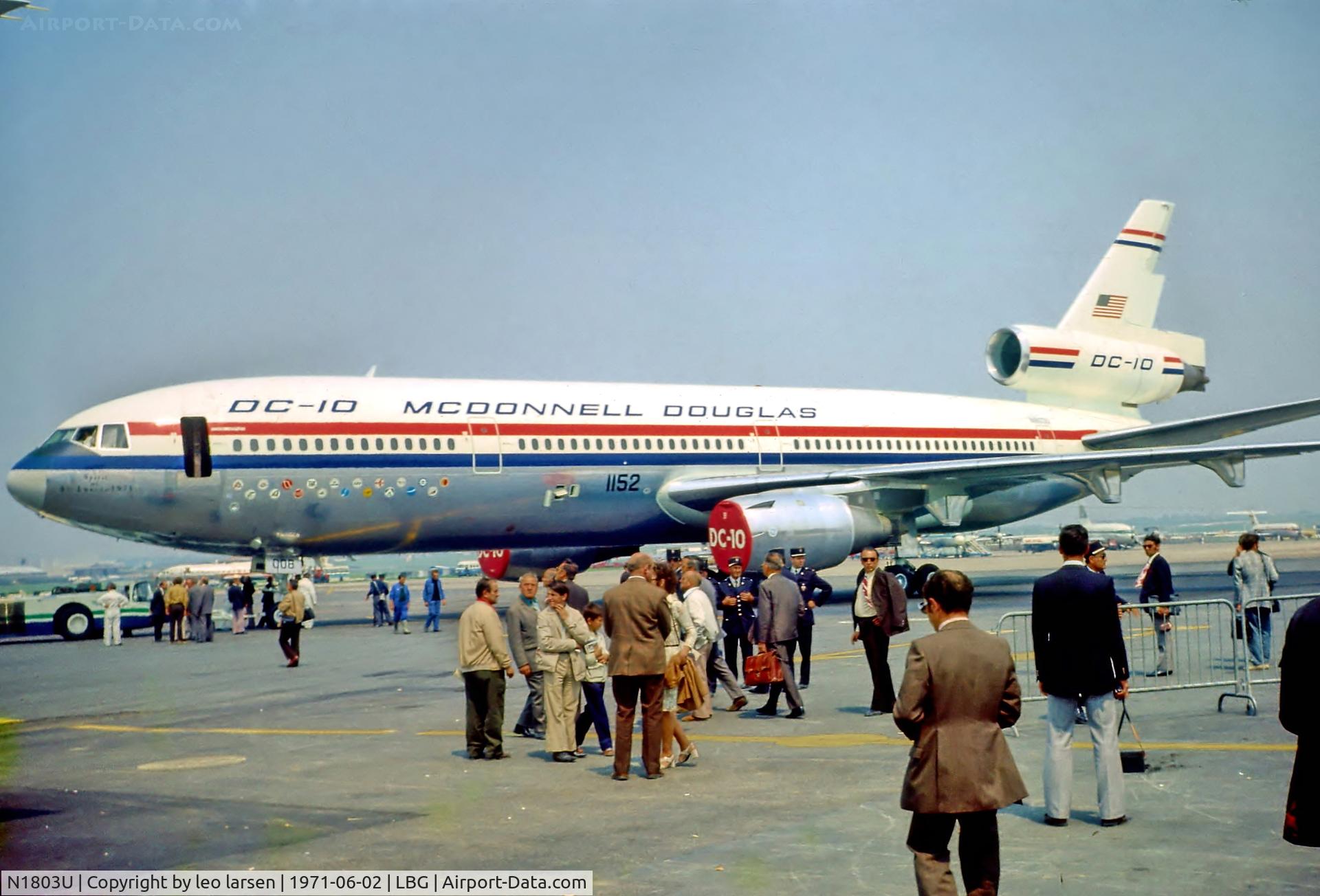 N1803U, 1971 McDonnell Douglas MD-10-10F C/N 46602, Paris Air Show LBG 2.6.71