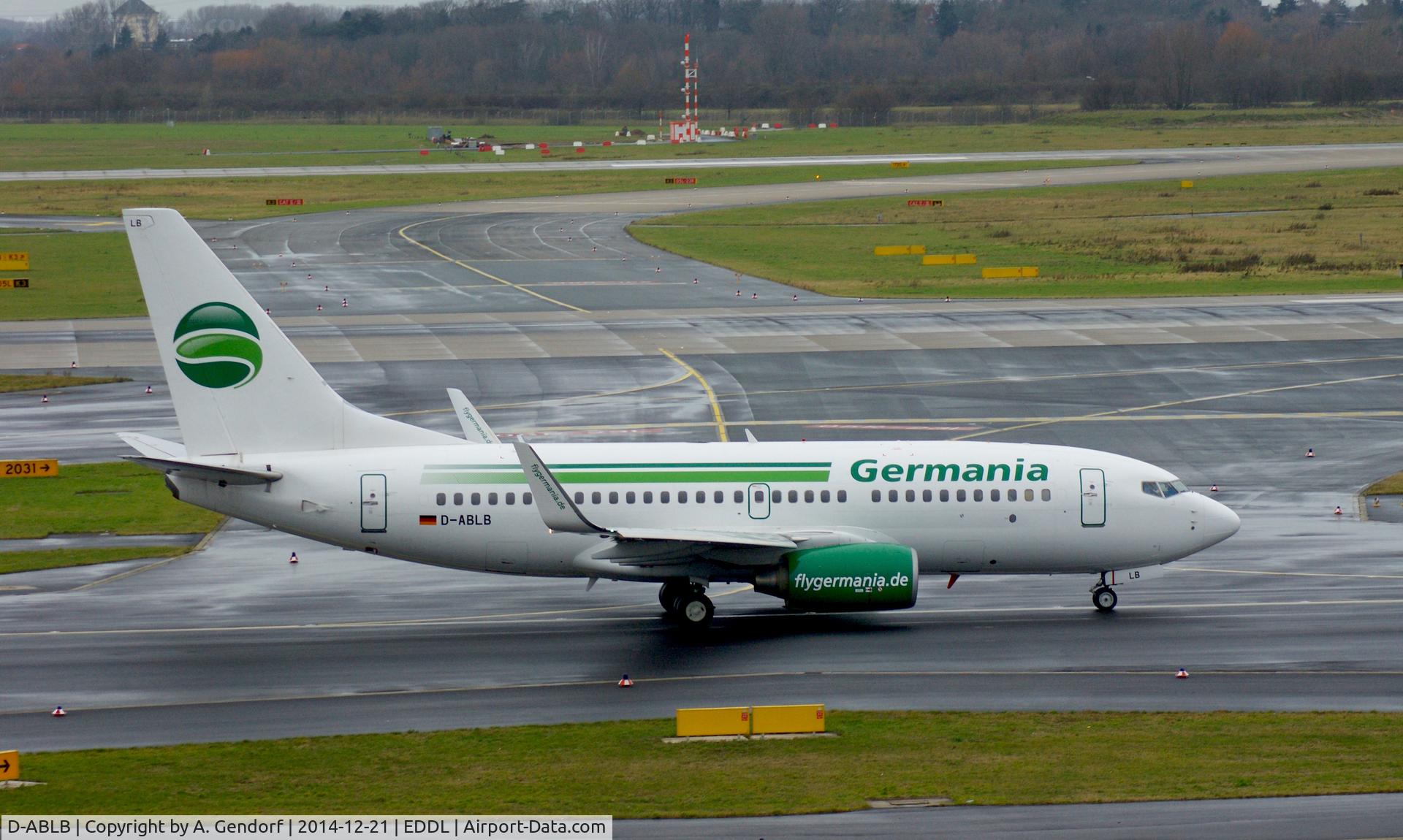 D-ABLB, 2008 Boeing 737-76J C/N 36115, Germania, seen here on taxiway 