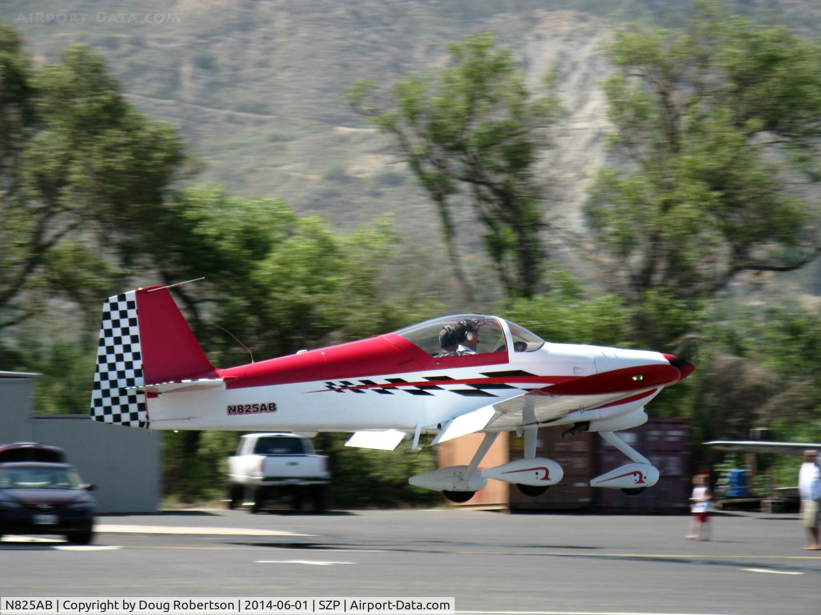 N825AB, Vans RV-6A C/N 21748, 2010 VAN's RV-6A, landing Rwy 22-panned shot