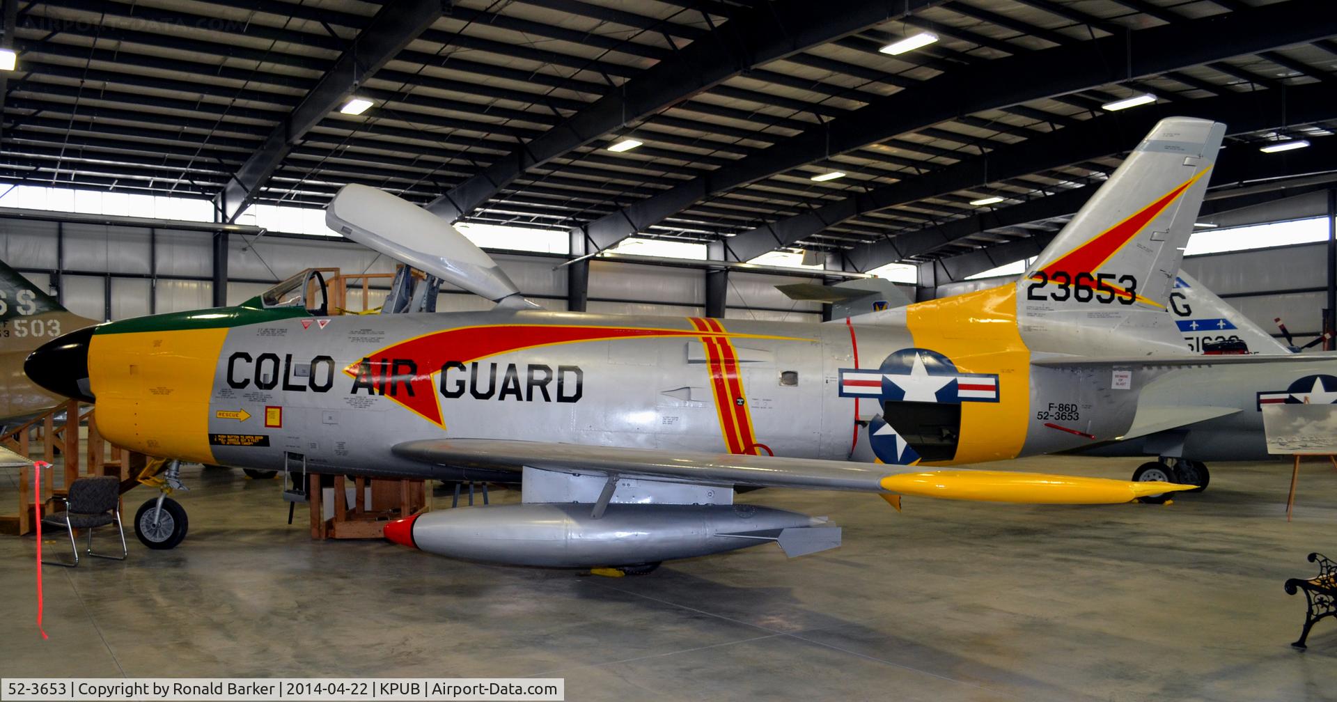 52-3653, 1952 North American F-86D Sabre C/N 190-56, Weisbrod Aviation Museum