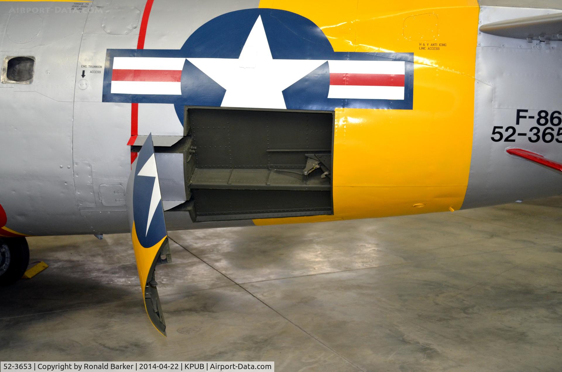 52-3653, 1952 North American F-86D Sabre C/N 190-56, Speed brake-Weisbrod Aviation Museum