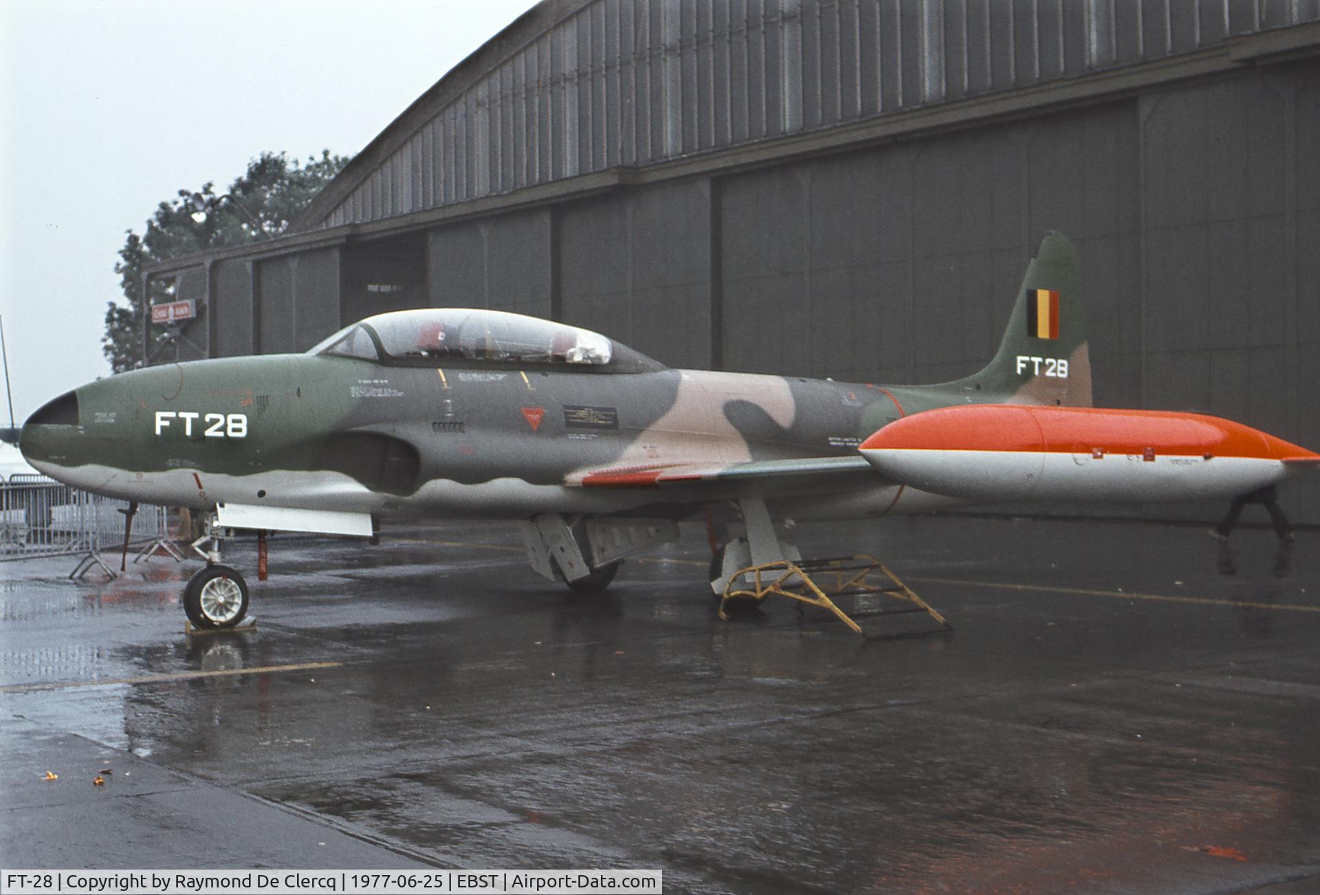 FT-28, Lockheed T-33A Shooting Star C/N 580-9091, BAF Brustem airshow 1977.