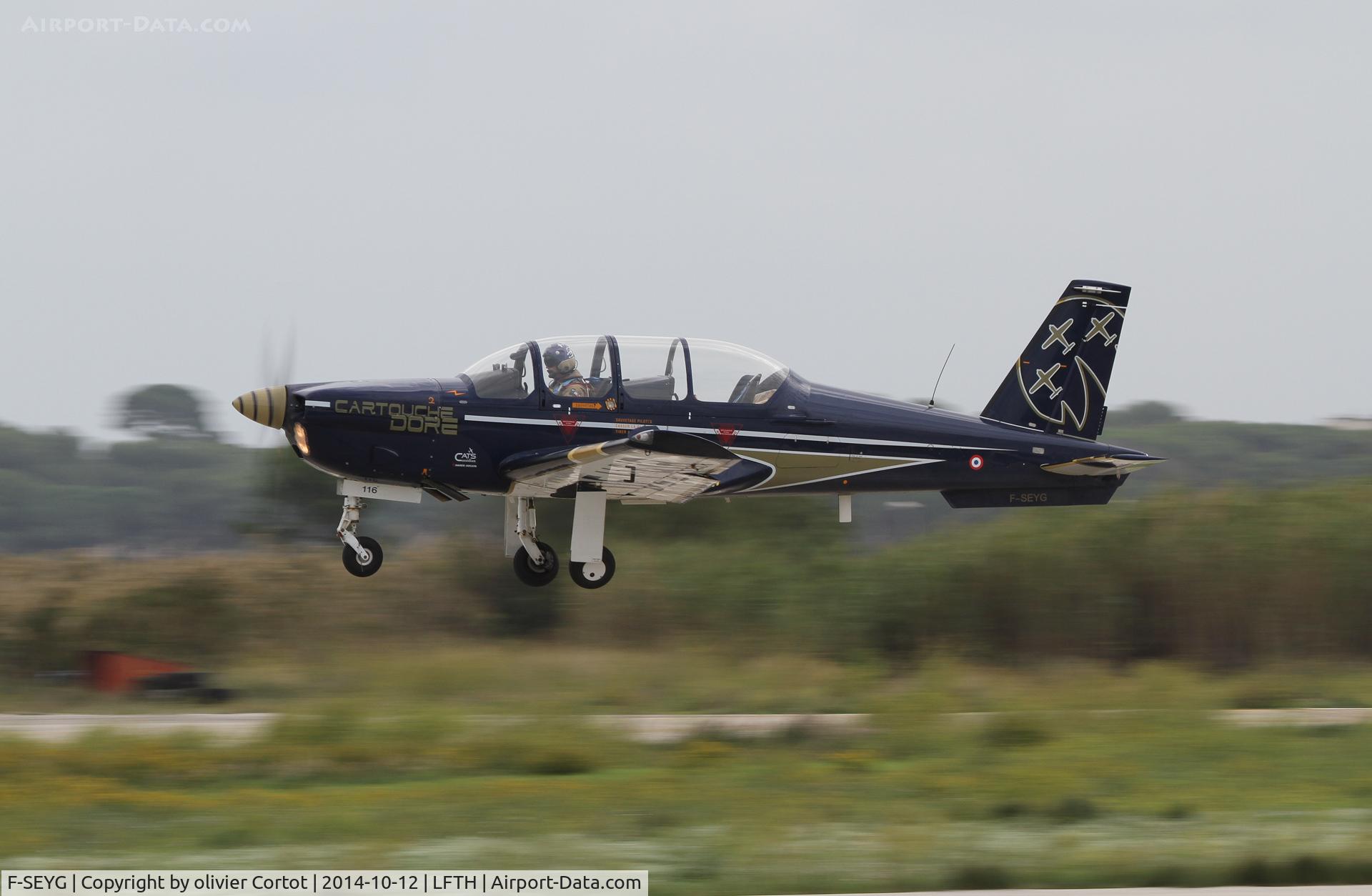 F-SEYG, Socata TB-30 Epsilon C/N 116, taking off from the Hyères airport