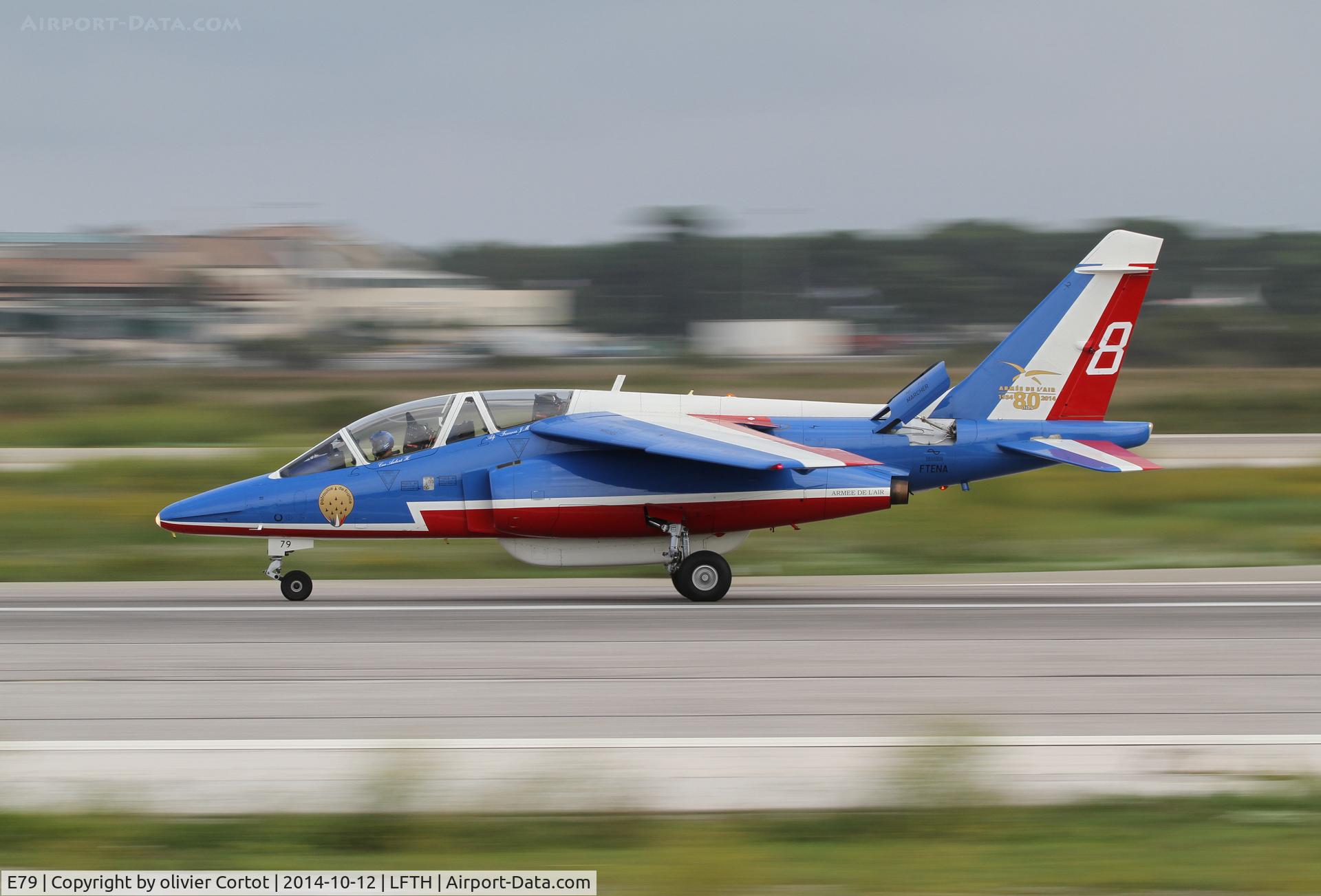 E79, Dassault-Dornier Alpha Jet E C/N E79, landing at Hyères airport