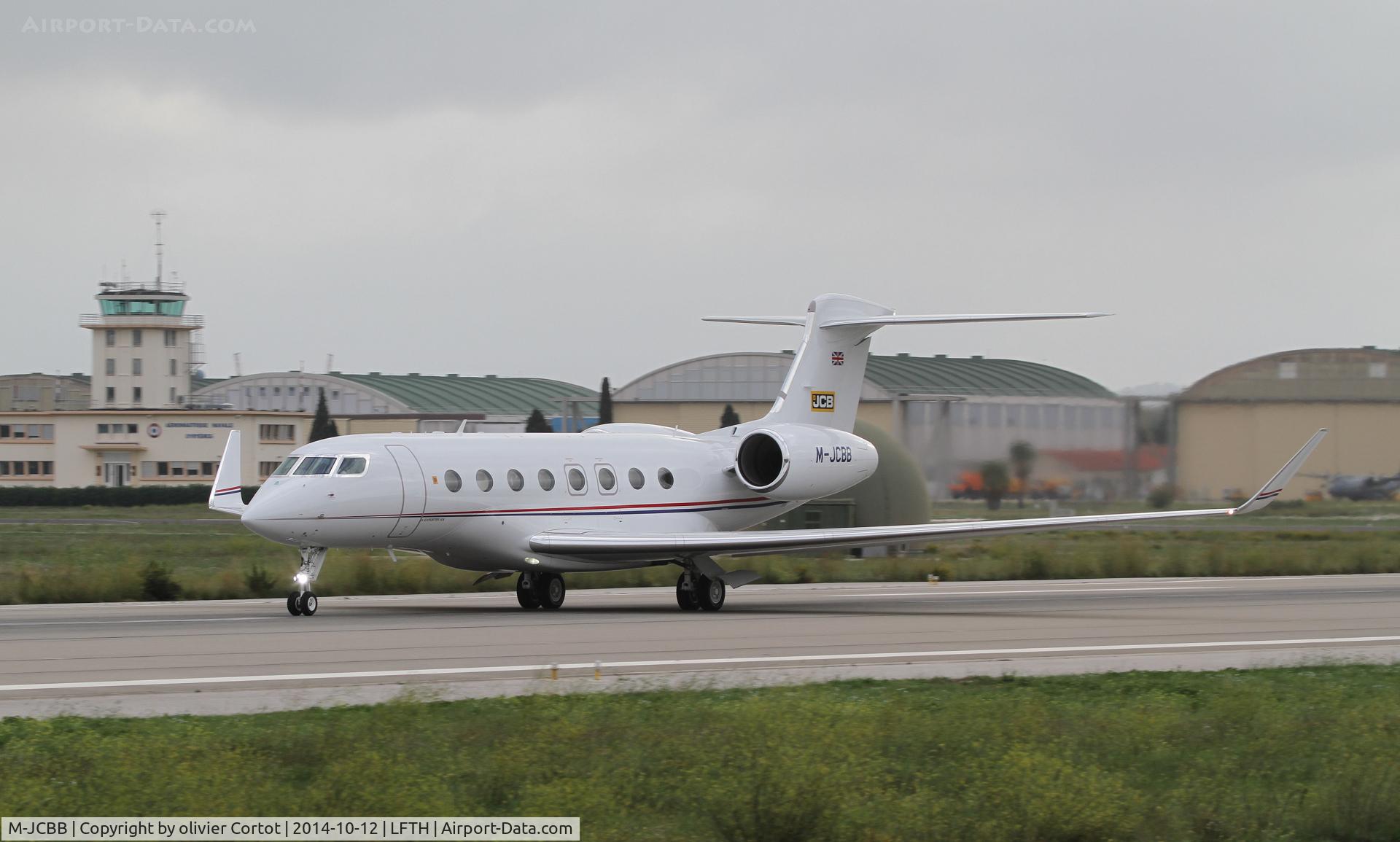 M-JCBB, 2013 Gulfstream Aerospace G650 (G-VI) C/N 6049, Taking off from Hyères airport