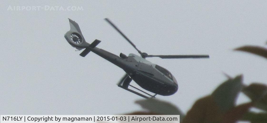 N716LY, Eurocopter EC-130B-4 (AS-350B-4) C/N 4366, Overflew home on way back to temporary Auckland base.