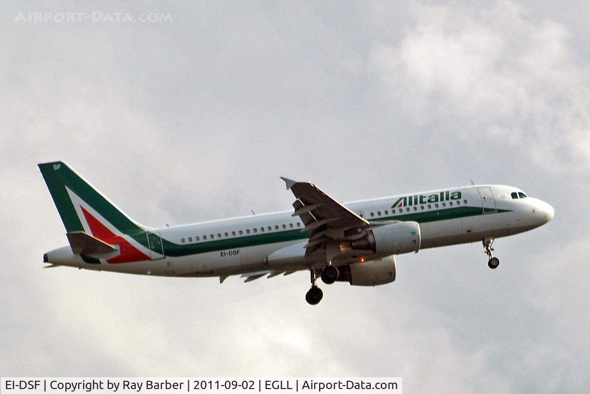 EI-DSF, 2007 Airbus A320-216 C/N 3080, Airbus A320-216 [3080] (Alitalia) Home~G 02/09/2011. On approach 27L.