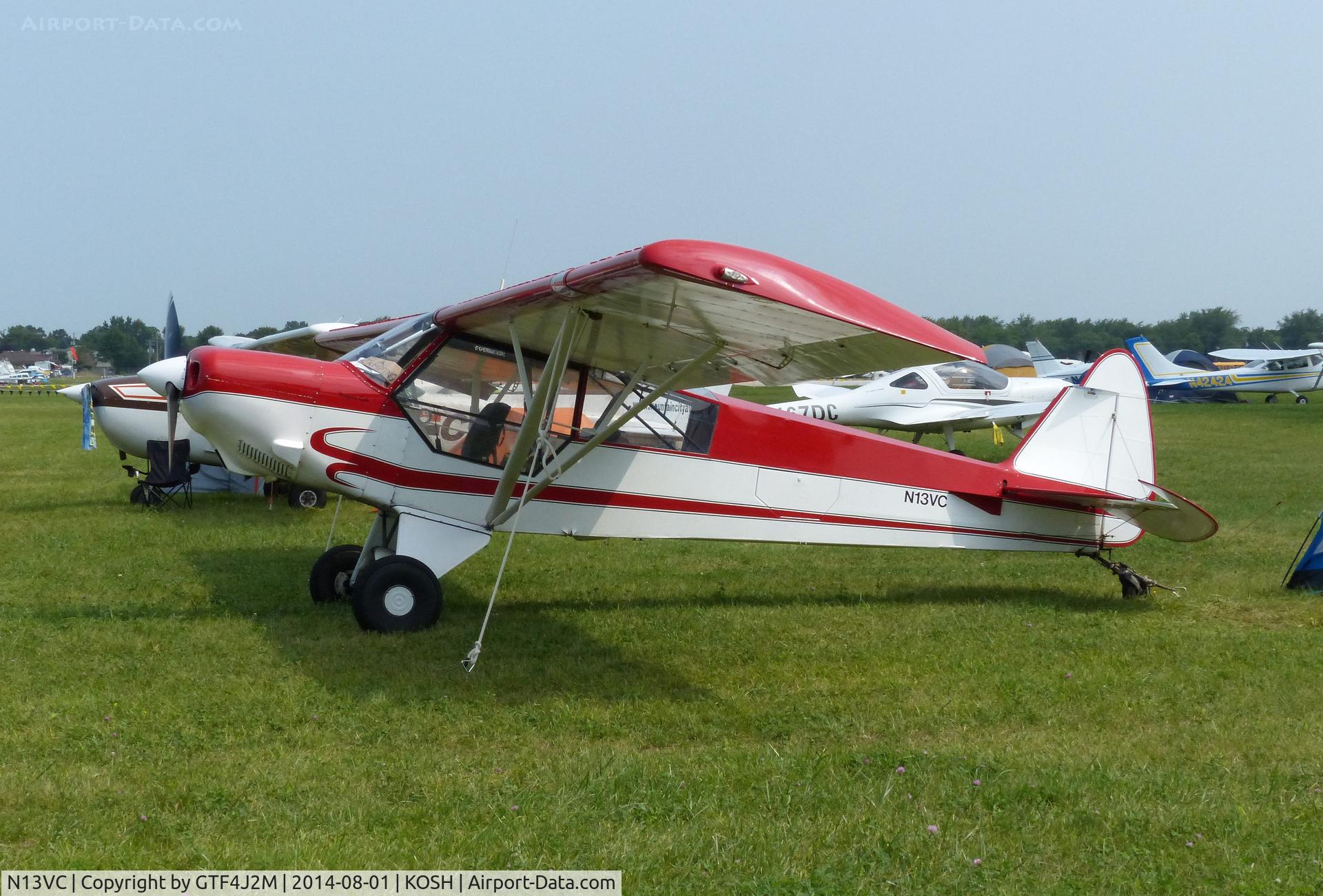 N13VC, 2004 Piper PA-18 Replica C/N 0002, N13VC  at Oshkosh 1.8.14