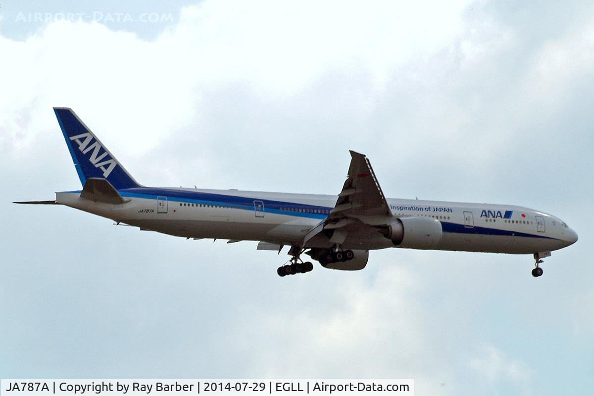 JA787A, 2010 Boeing 777-381/ER C/N 37949, Boeing 777-381ER [37949] (All Nippon Airways) Home~G  29/07/2014. On approach 27L .Wears 
