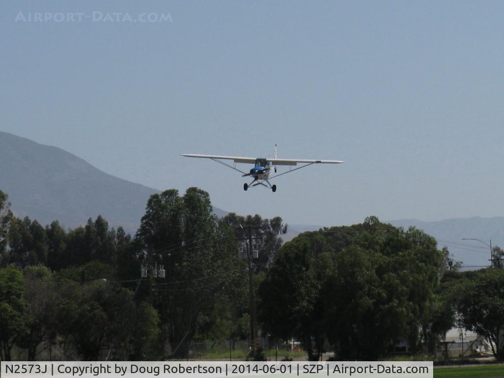 N2573J, 1979 Piper PA-18-150 Super Cub C/N 18-7909132, 1979 Piper PA-18-150 SUPER CUB, Lycoming O-320 150 Hp, on final Rwy 22