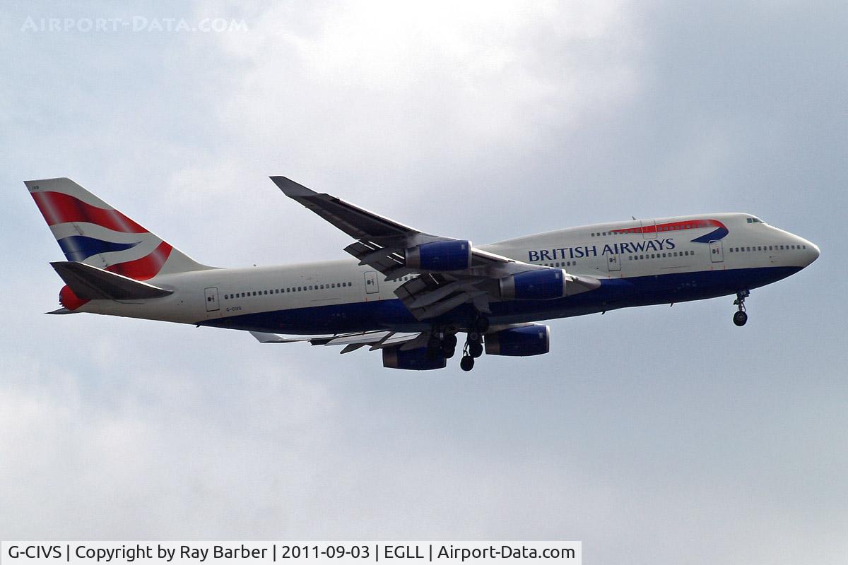 G-CIVS, 1998 Boeing 747-436 C/N 28851, Boeing 747-436 [28851] (British Airways) Home~G 03/09/2011. On approach 27L.