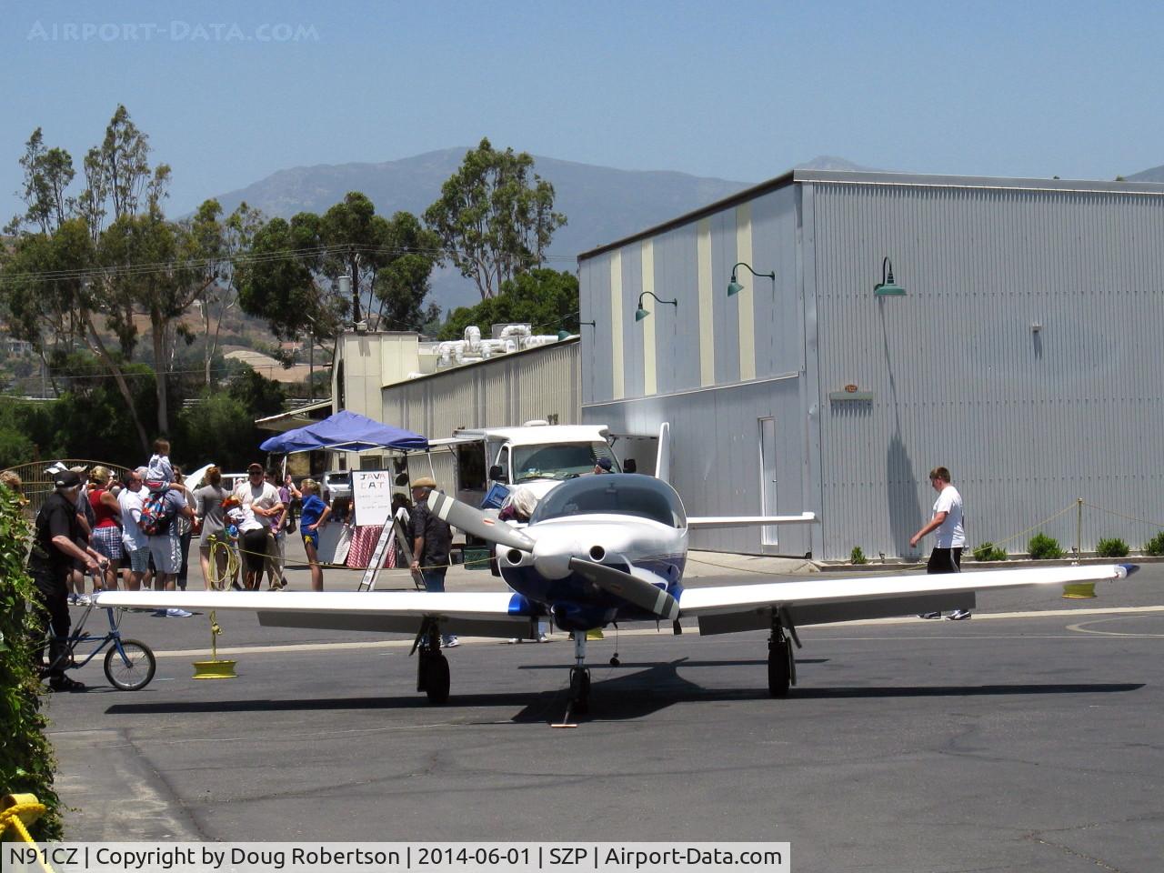 N91CZ, 1997 Lancair 360 C/N 899-320-740, 1997 LANCAIR 360, Lycoming O-360-A1D 180 Hp, sleek speedster at fuel dock