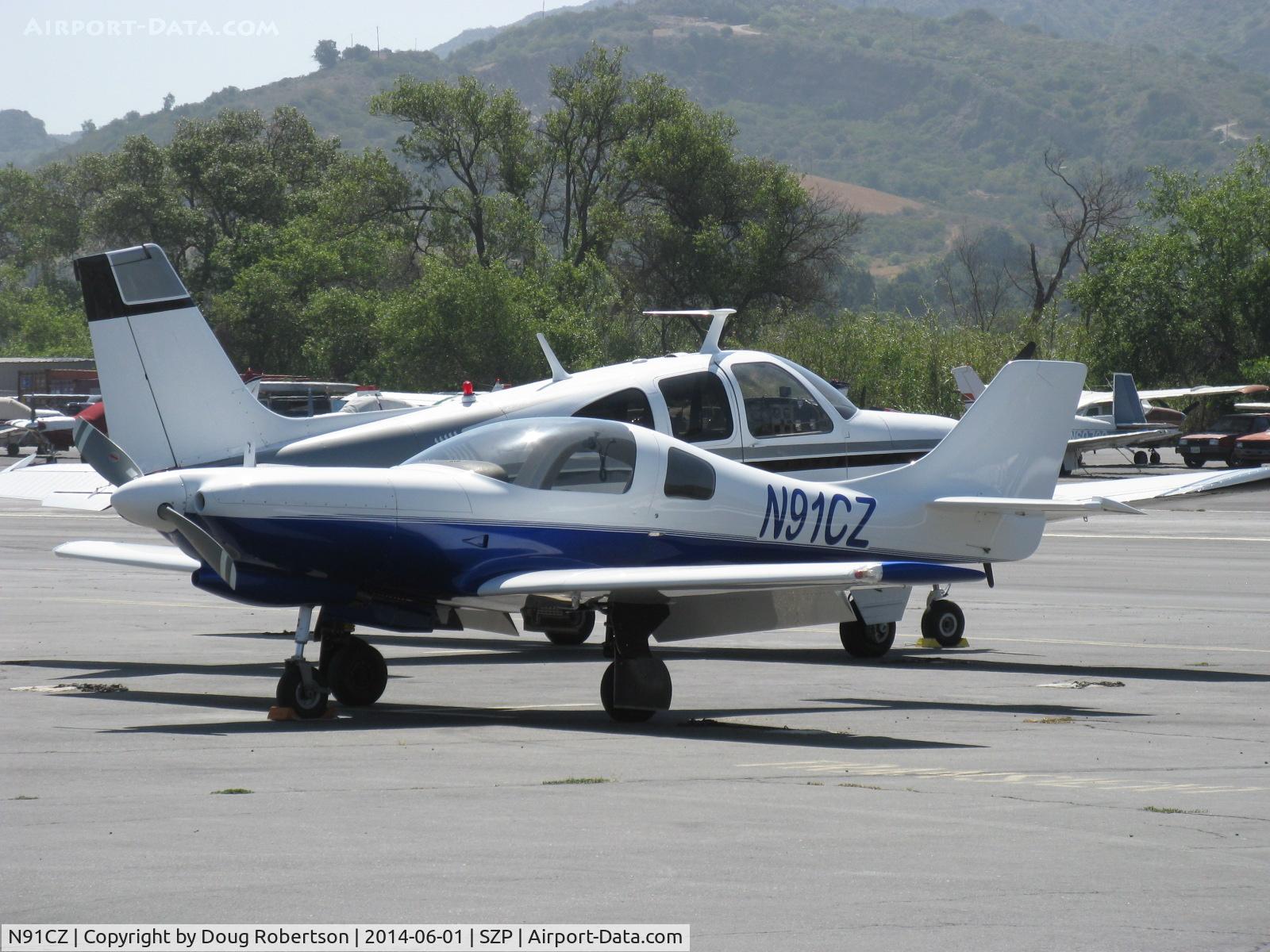 N91CZ, 1997 Lancair 360 C/N 899-320-740, 1997 LANCAIR 360, Lycoming O-360-A1D 180 Hp, at transient line