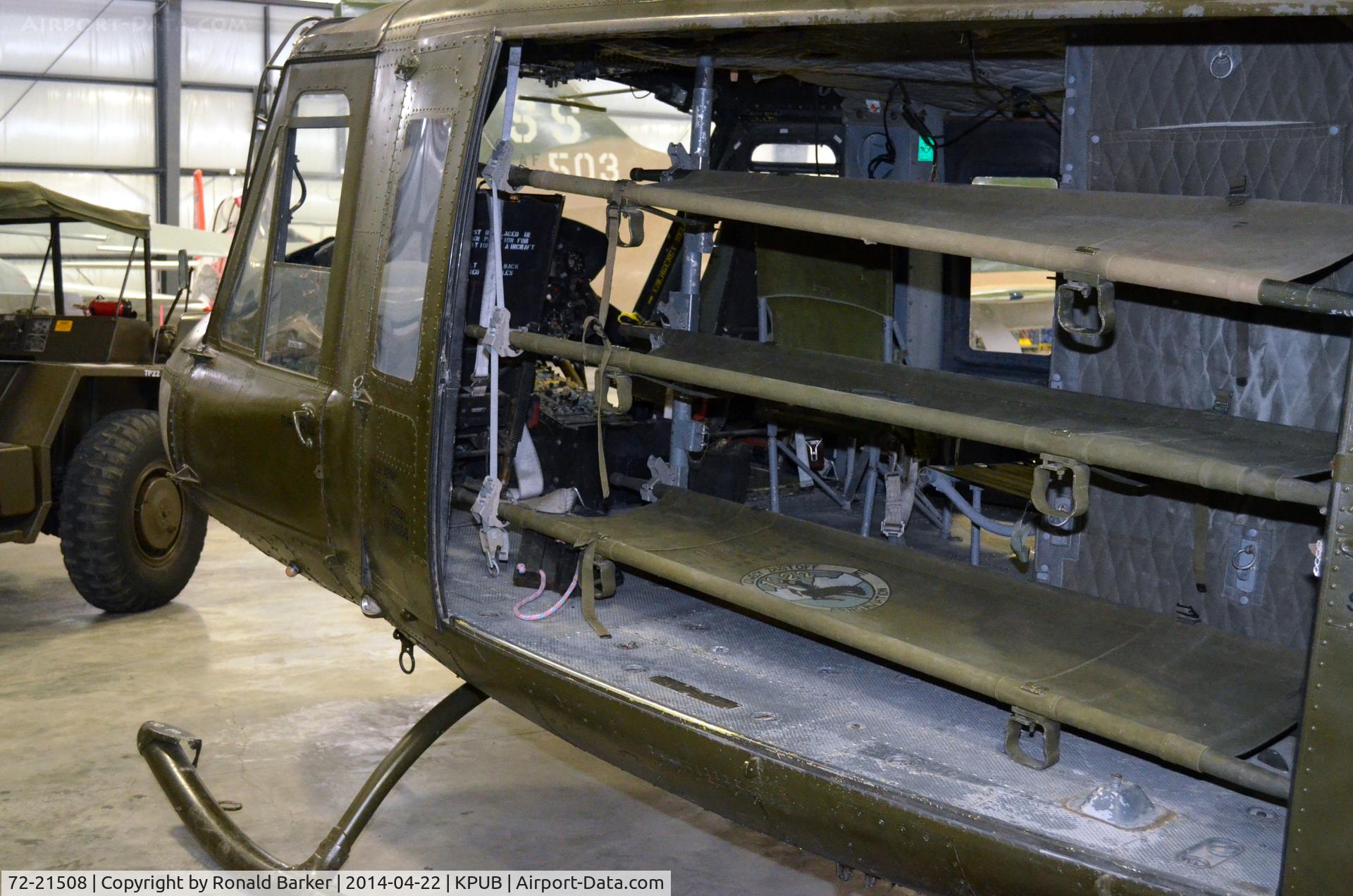 72-21508, 1972 Bell UH-1H Iroquois C/N 13207, Patient cots-Weisbrod Aviation Museum