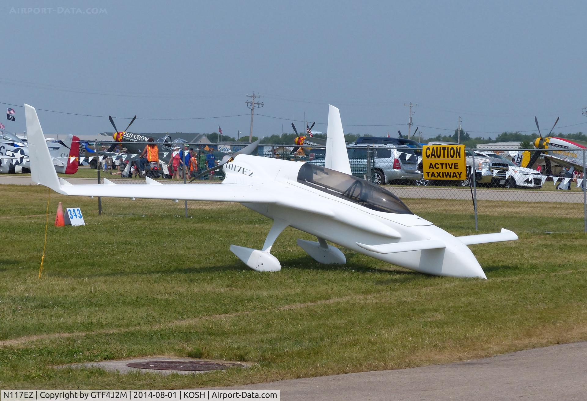 N117EZ, 1978 Rutan VariEze C/N 355, N117EZ  at Oshkosh 1.8.14