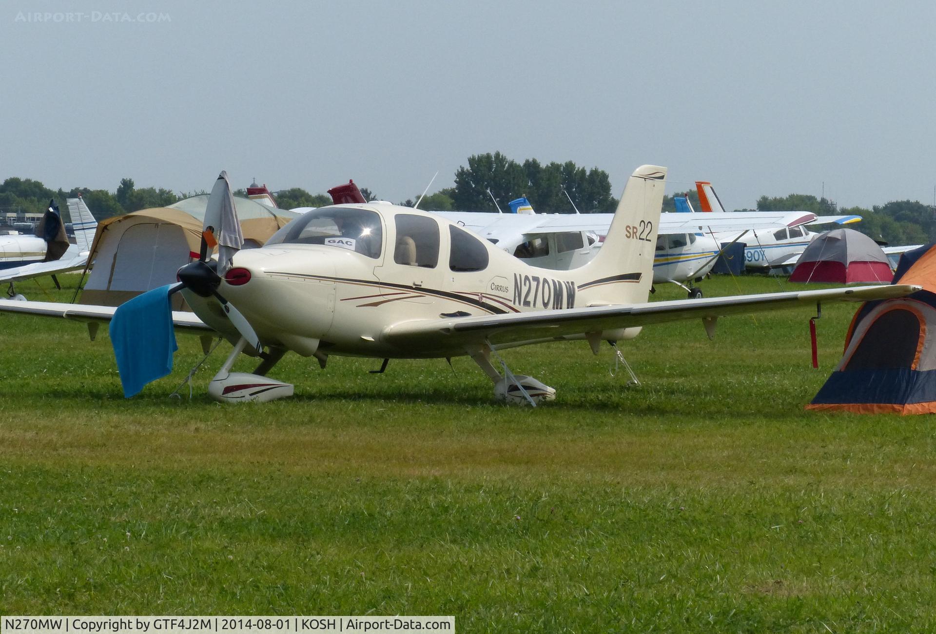 N270MW, 2003 Cirrus SR22 C/N 0735, N270MW  at Oshkosh 1.8.14
