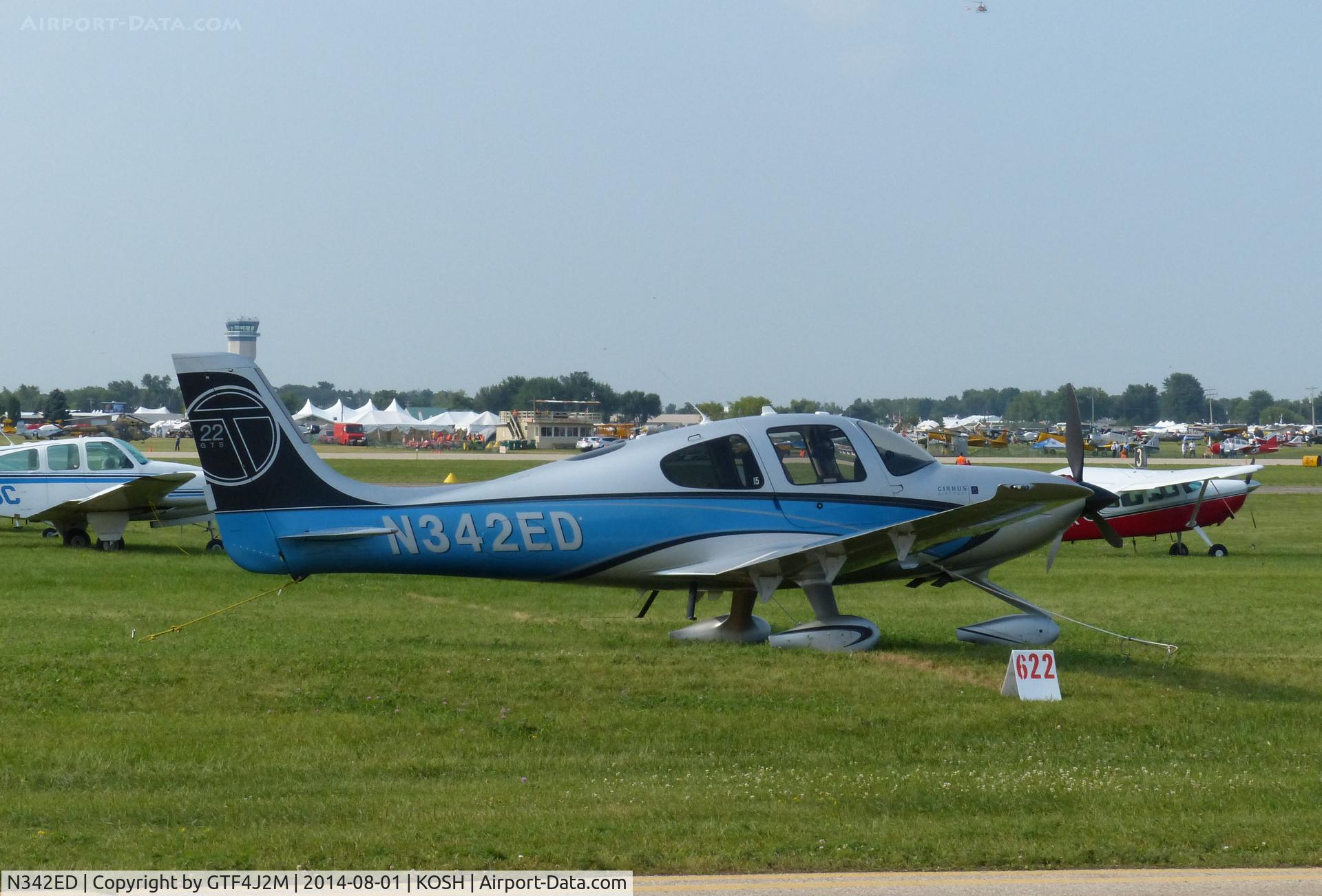 N342ED, 2013 Cirrus SR22T C/N 0485, N342ED  at Oshkosh 1.8.14