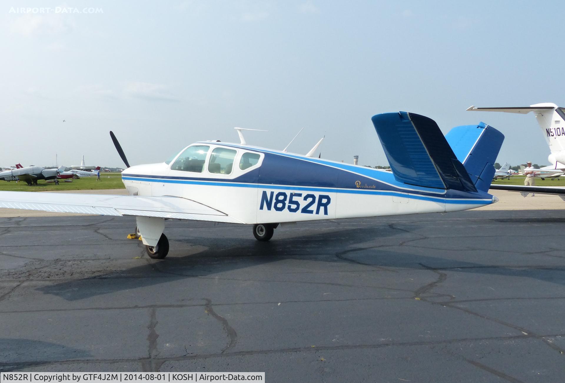 N852R, 1959 Beech M35 Bonanza C/N D-6183, N852R  at Oshkosh 1.8.14