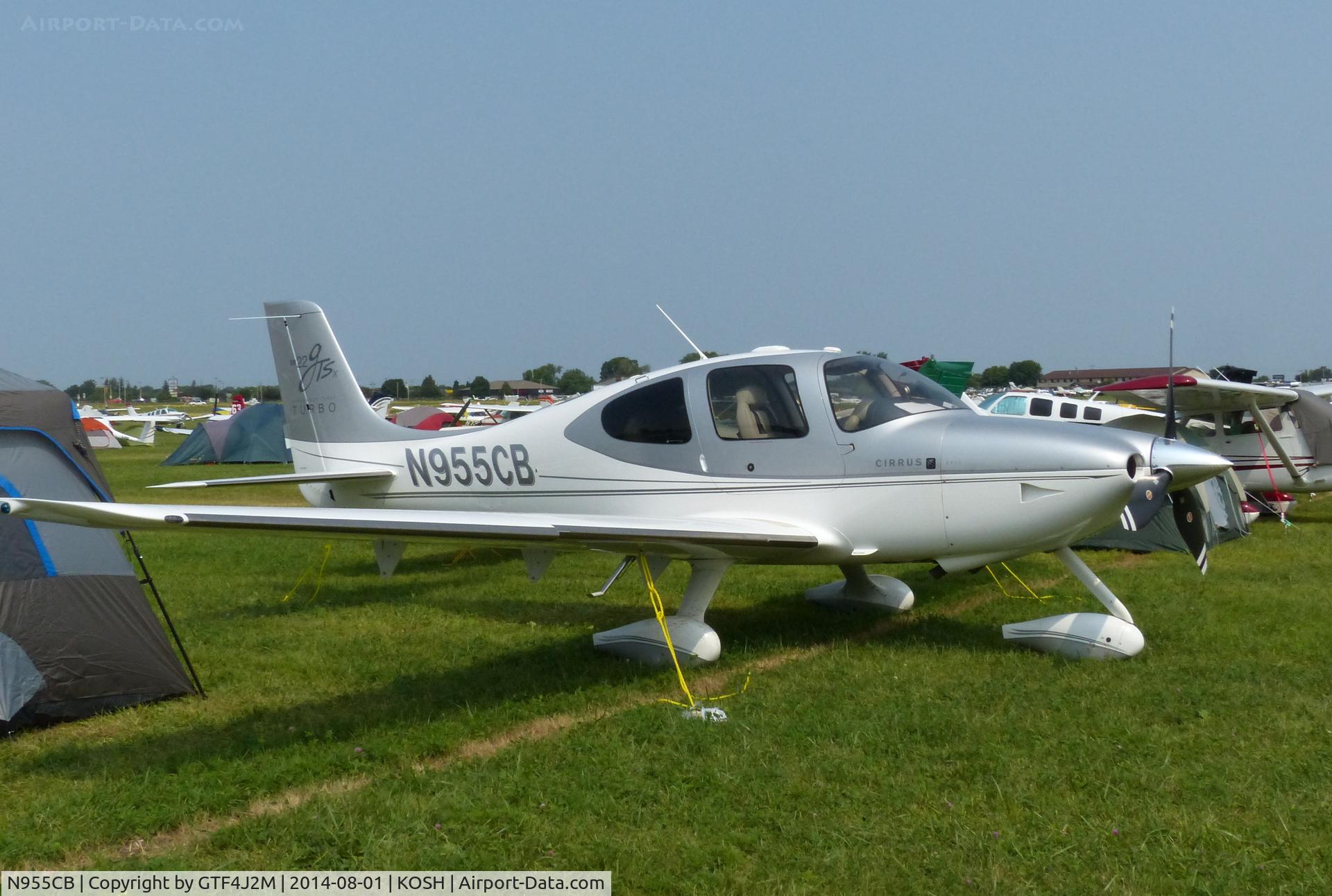 N955CB, 2008 Cirrus SR22 C/N 3124, N955CB  at Oshkosh 1.8.14