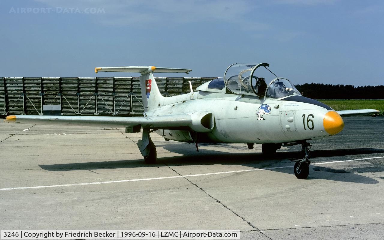 3246, Aero L-29 Delfin C/N 993246, parked at the apron