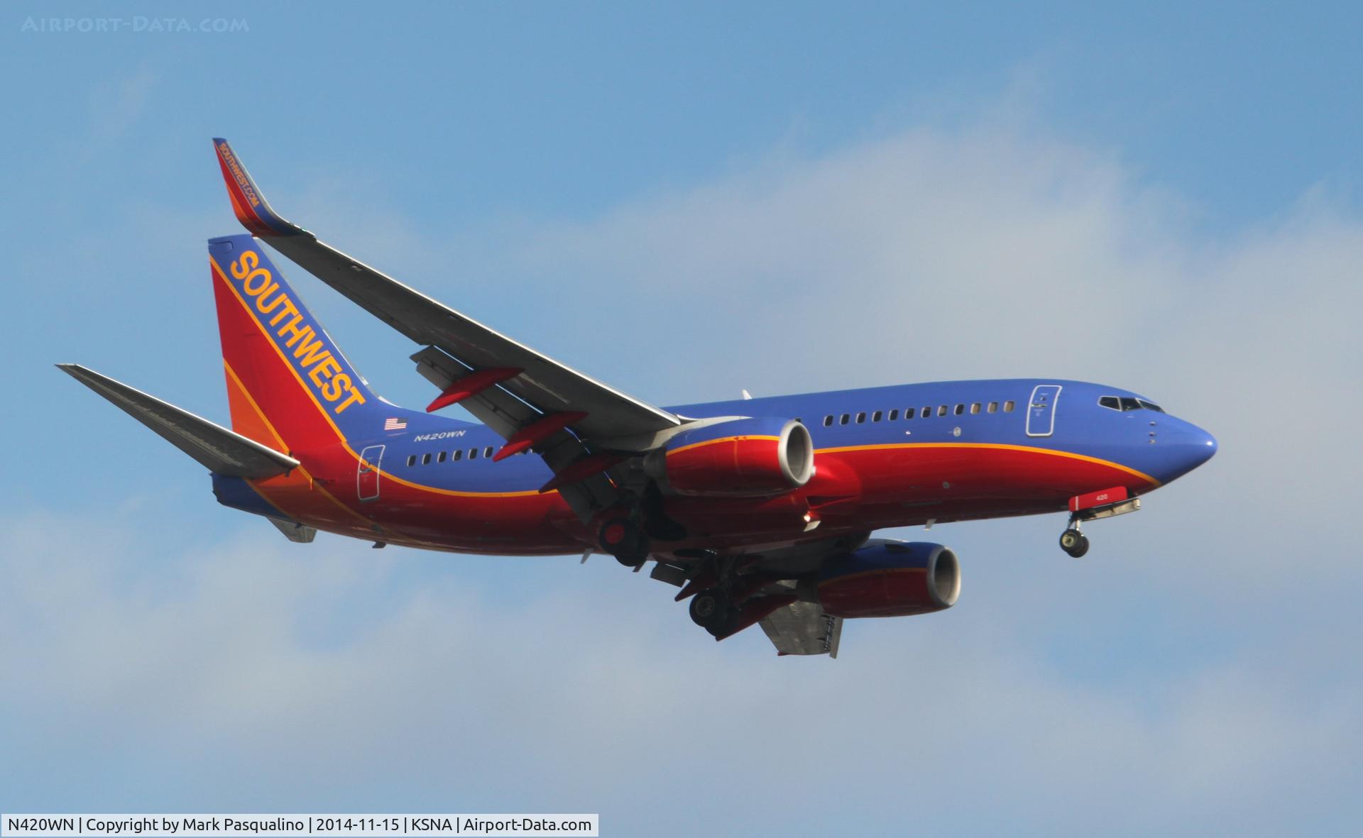 N420WN, 2001 Boeing 737-7H4 C/N 29825, Boeing 737-700