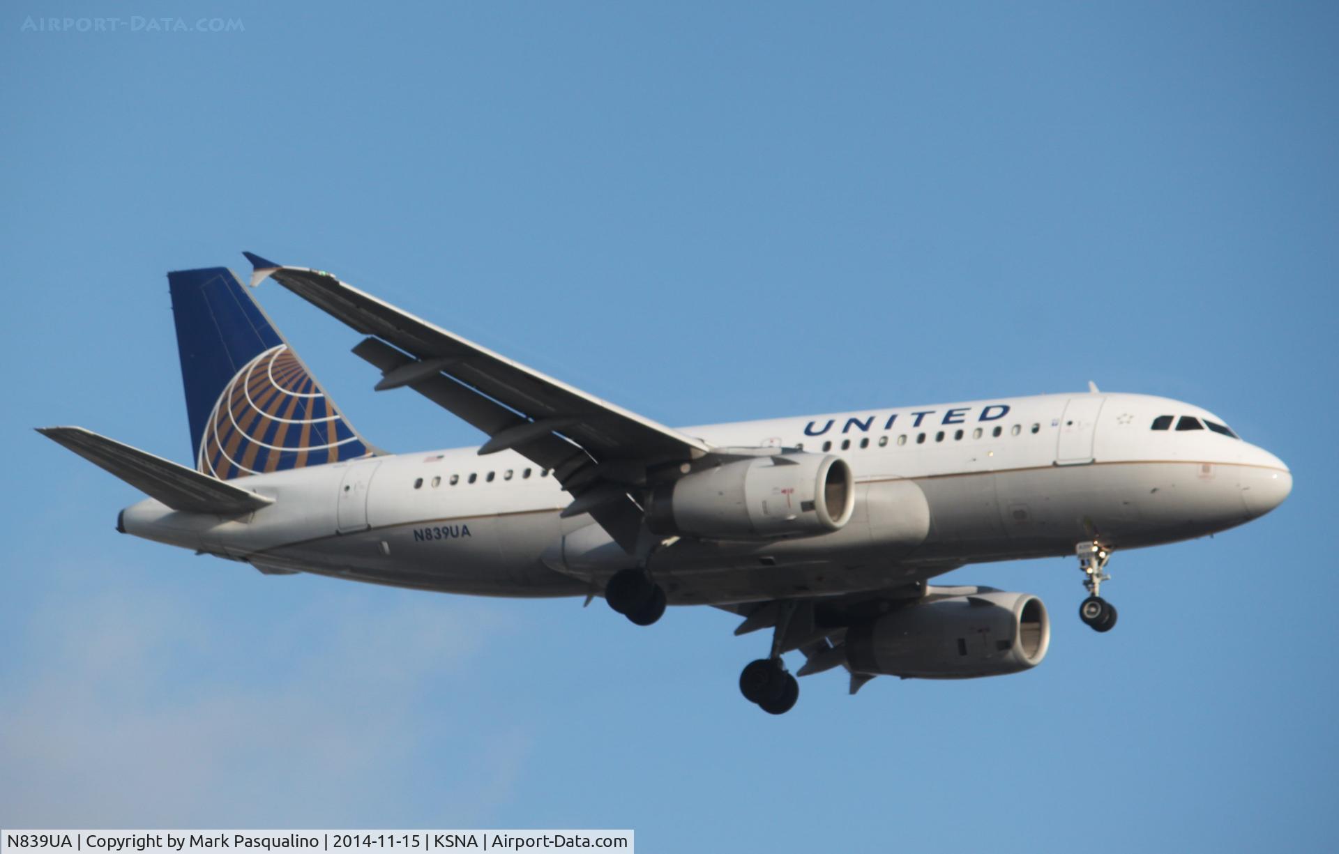 N839UA, 2001 Airbus A319-131 C/N 1507, Airbus A319