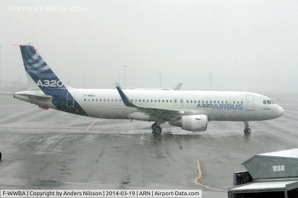 F-WWBA, 1987 Airbus A320-111 C/N 001, Taxiing out in snow.