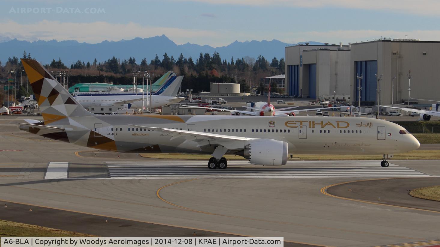 A6-BLA, 2014 Boeing 787-9 Dreamliner Dreamliner C/N 39646, Departing KPAE on it's first flight