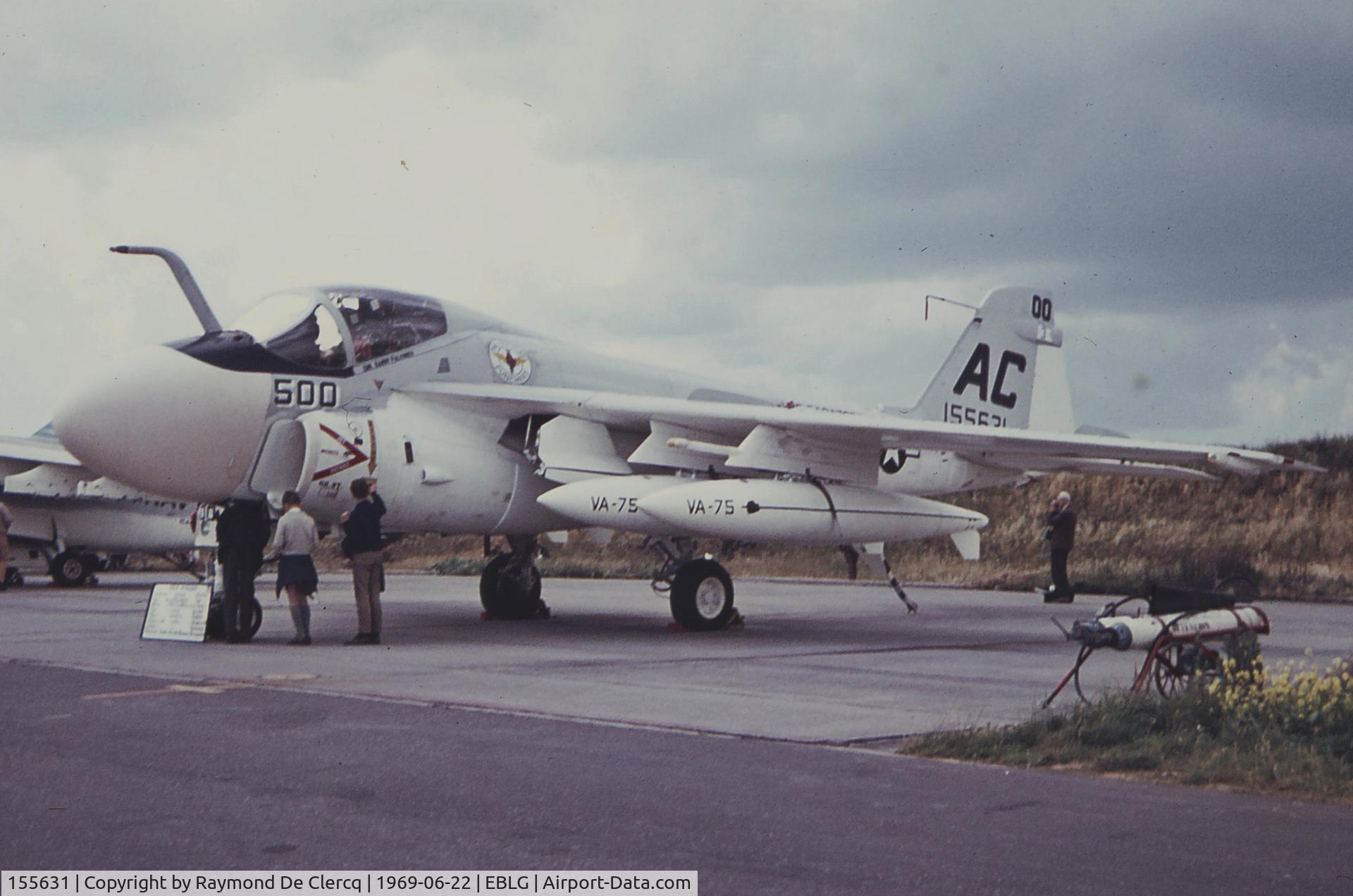 155631, Grumman A-6E Intruder C/N I-357, BAF Liège airshow 1969.