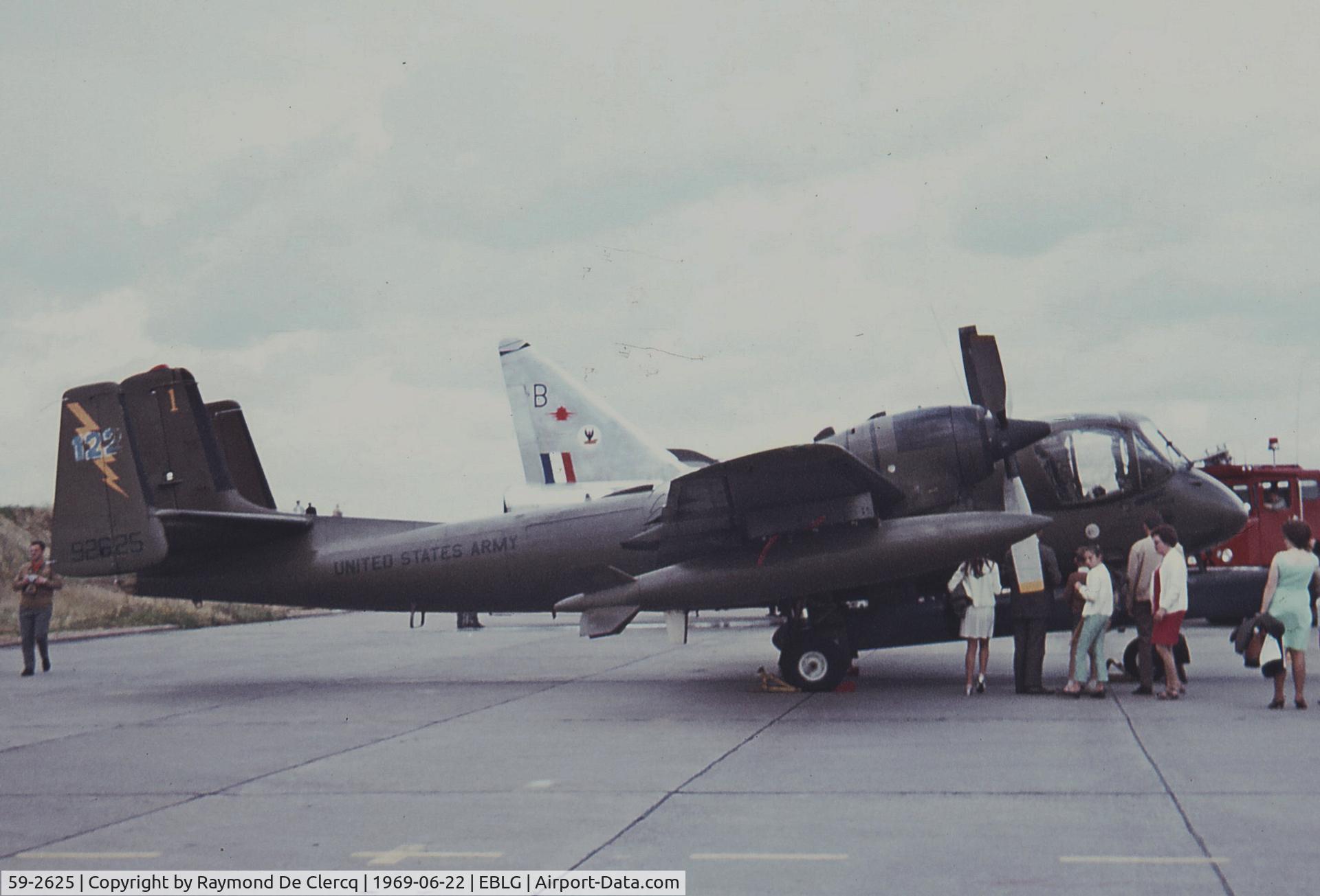 59-2625, 1959 Grumman OV-1B Mohawk C/N 5B, BAF Liège airshow 1969.