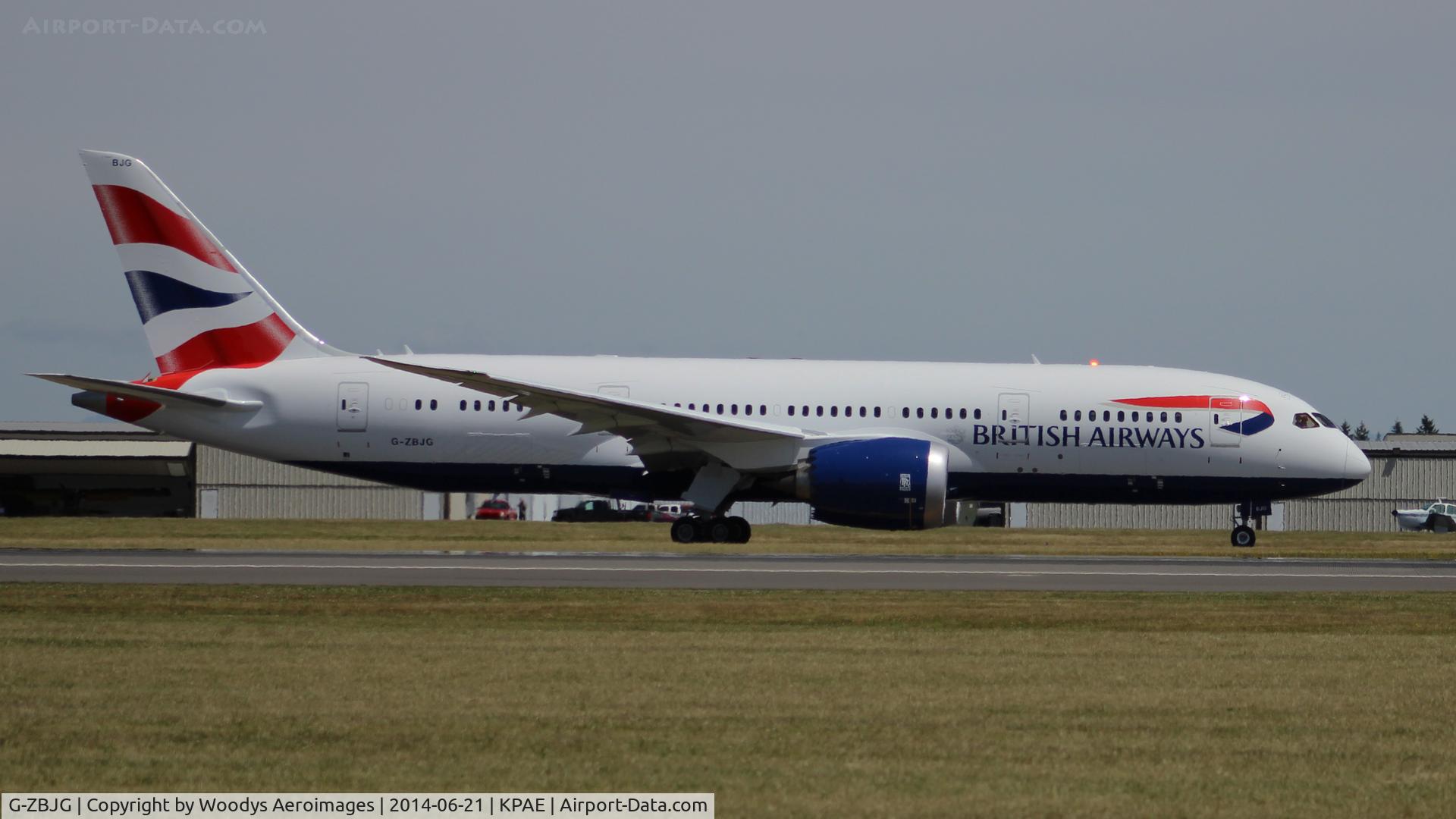 G-ZBJG, 2014 Boeing 787-8 Dreamliner C/N 38614, Taxing on Alpha for take off