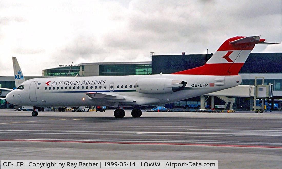 OE-LFP, Fokker 70 (F-28-0070) C/N 11560, Fokker F-70 [11560] (Austrian Airlines) Vienna-Schwechat~OE 14/05/1999