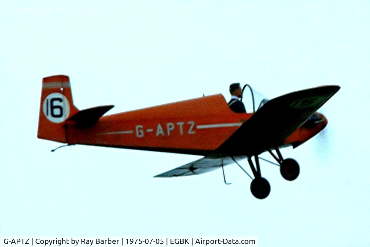 G-APTZ, 1959 Rollason Druine D.31 Turbulent C/N PFA 508, Rollason D.31 Turbulent [PFA 508] Sywell~G 05/07/1975. From a slide.