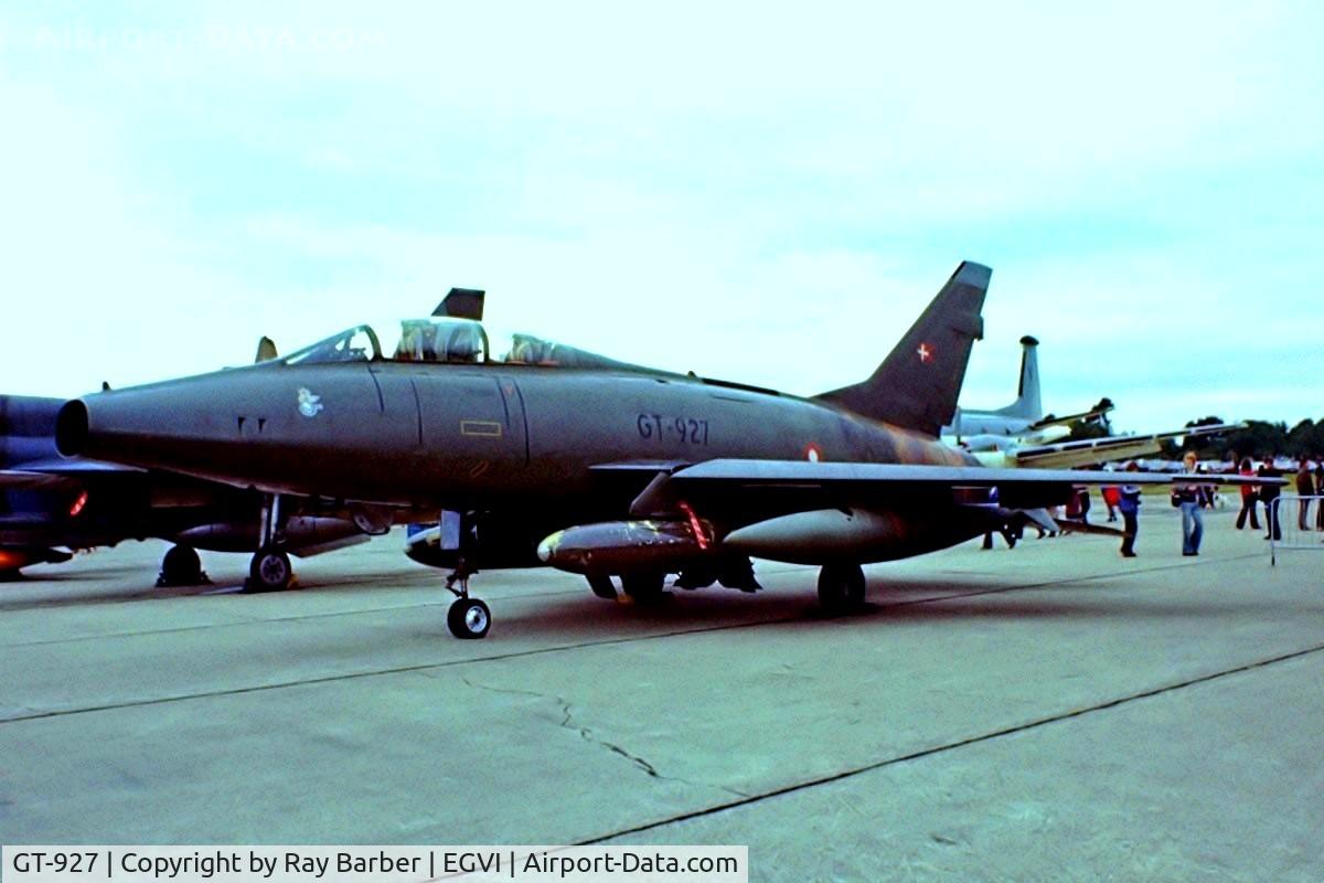 GT-927, 1956 North American TF-100F Super Sabre C/N 243-203, North American TF-100F Super Sabre [243-203] (Royal Danish Air Force) RAF Greenham Common~G 01/06/1980