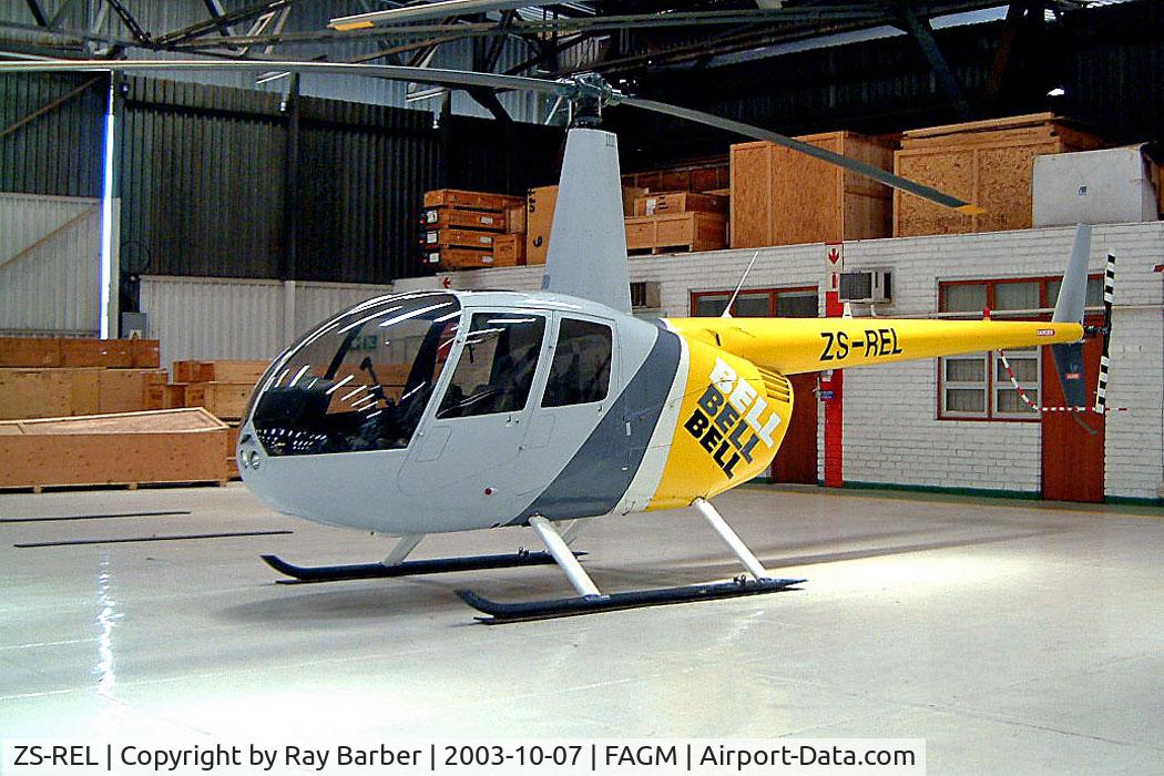 ZS-REL, 1994 Robinson R44 Astro C/N 0091, Robinson R-44 Astro [0091] Johannesburg-Rand~ZS 07/10/2003