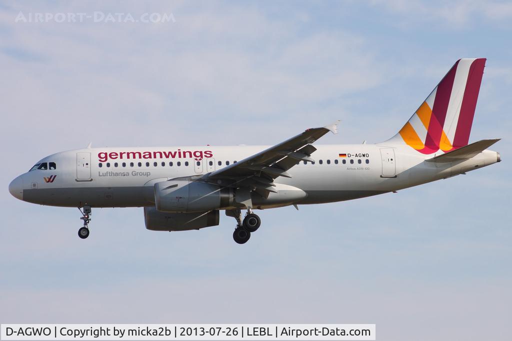 D-AGWO, 2009 Airbus A319-132 C/N 4166, Landing