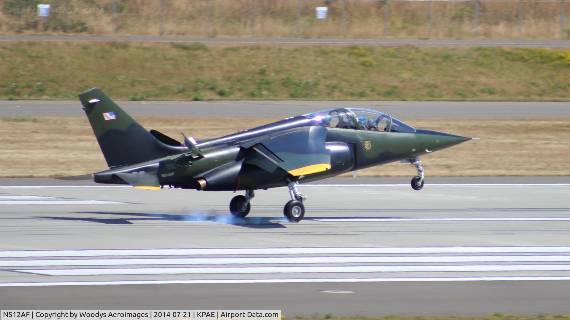 N512AF, 1981 Dassault-Dornier Alpha Jet C/N 0115, Landing on 16R