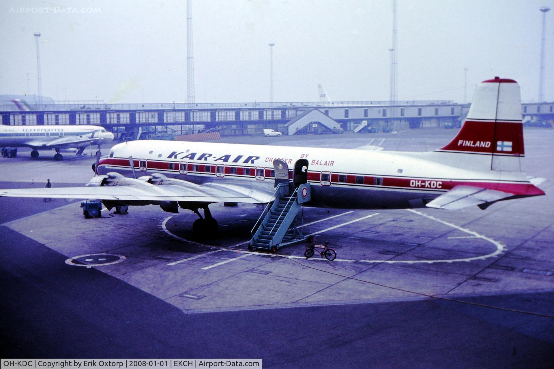 OH-KDC, 1953 Douglas DC-6B C/N 44169, OH-KDC in CPH. Note the 