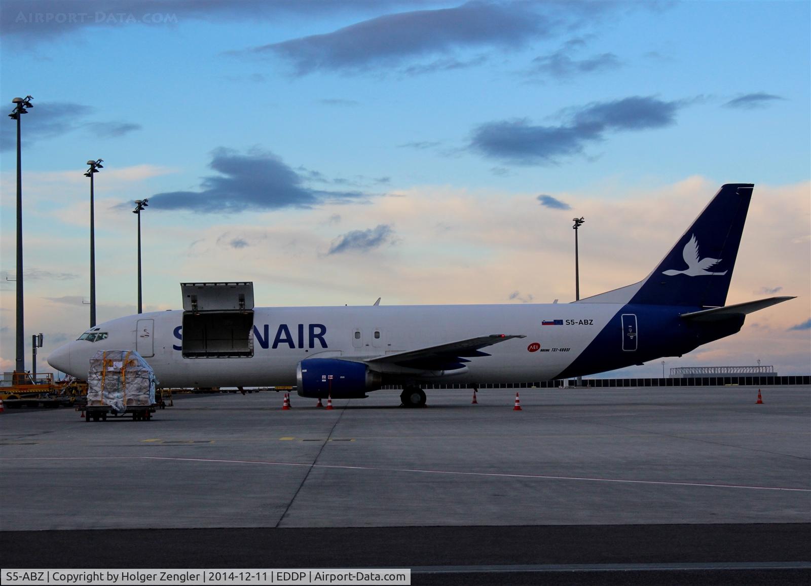 S5-ABZ, 1989 Boeing 737-4K5 C/N 24126, With slowenian registration in turkish colors alone on apron 4....