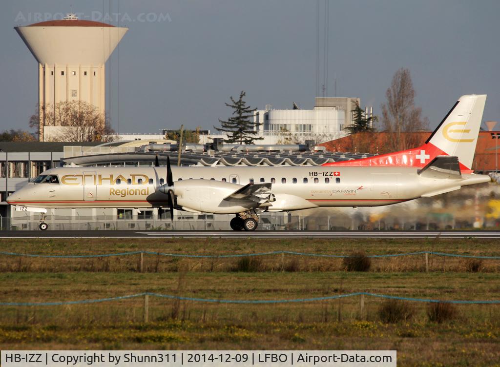 HB-IZZ, 1997 Saab 2000 C/N 2000-048, Ready for take off rwy 32R
