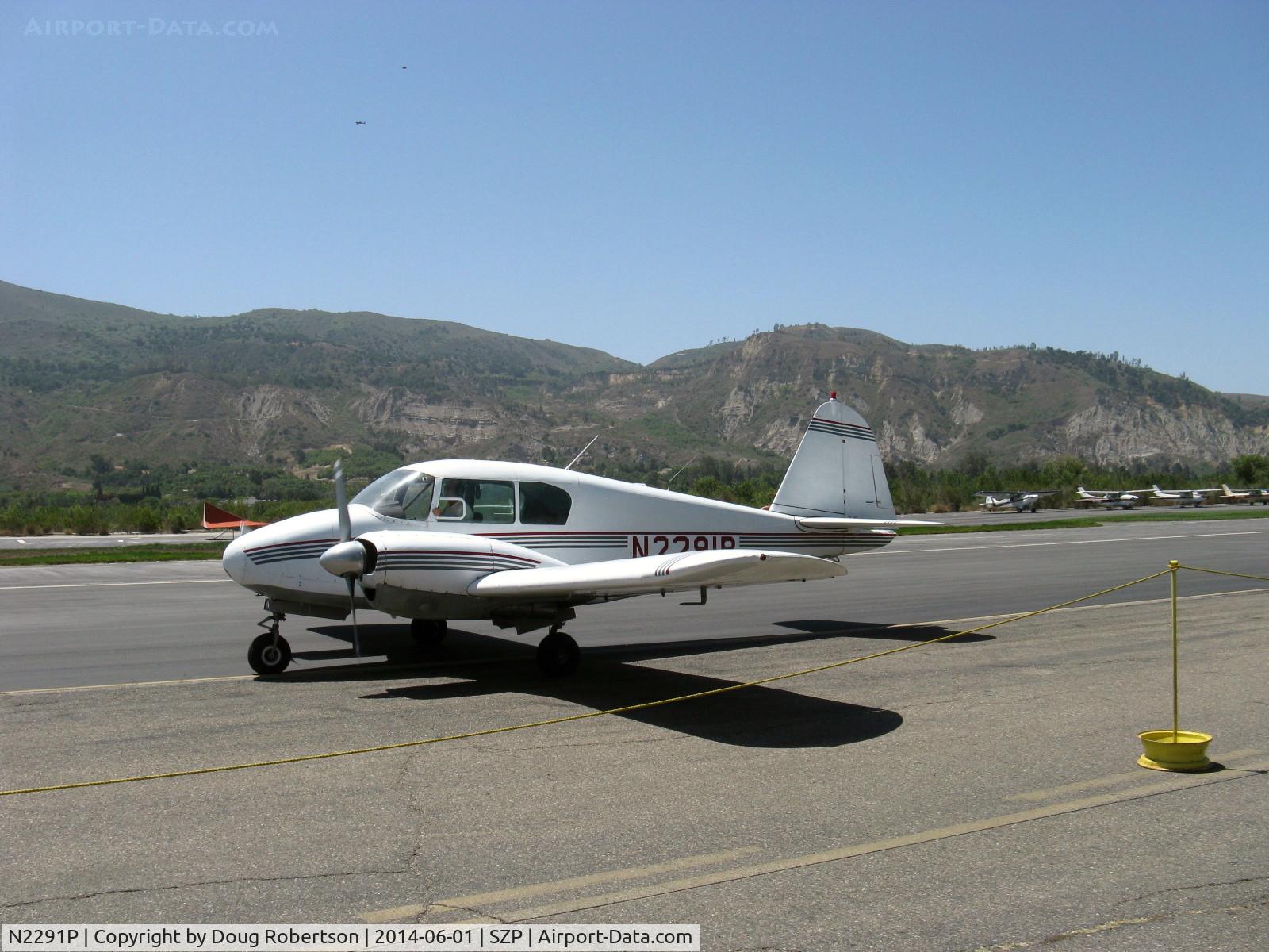 N2291P, 1957 Piper PA-23 Apache C/N 23-902, 1957 Piper PA-23 APACHE, two Lycoming O-320s 150 Hp each, taxi to 22
