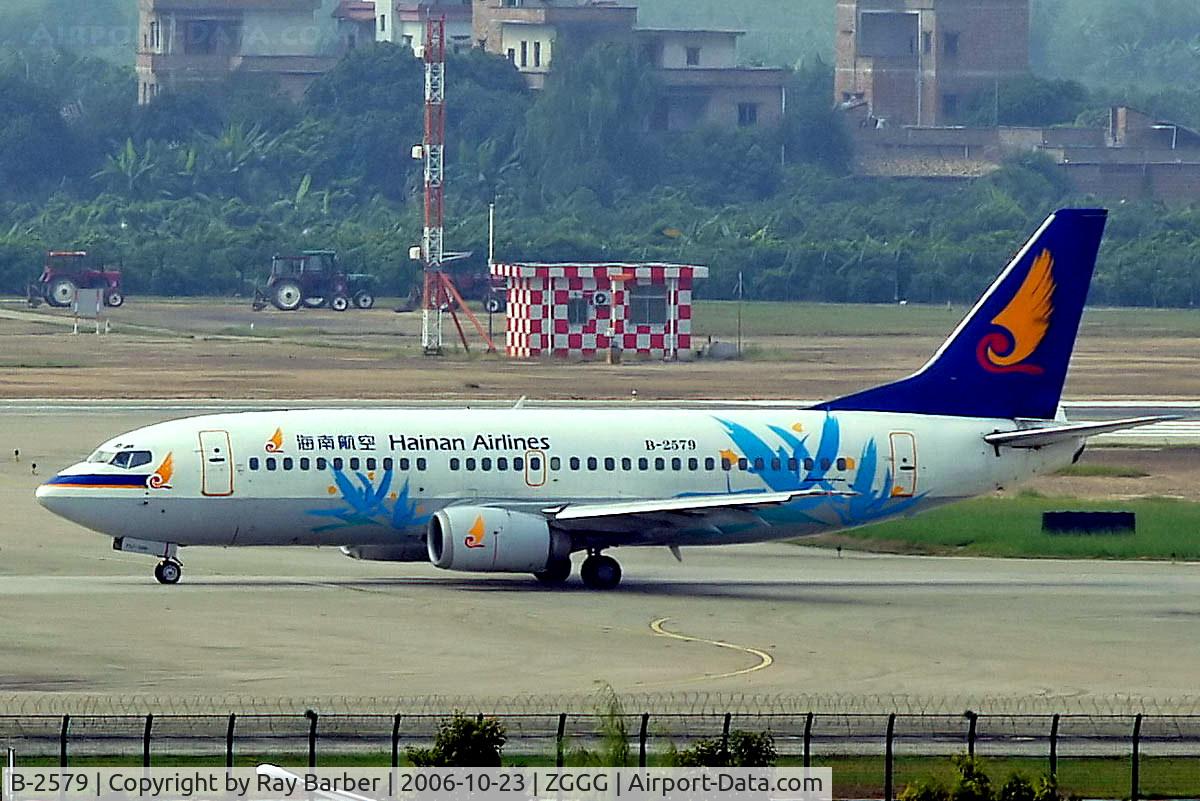 B-2579, Boeing 737-33A C/N 25505, Boeing 737-33A [25505] (Hainan Airlines) Guangzhou-Baiyun~B 23/10/2006