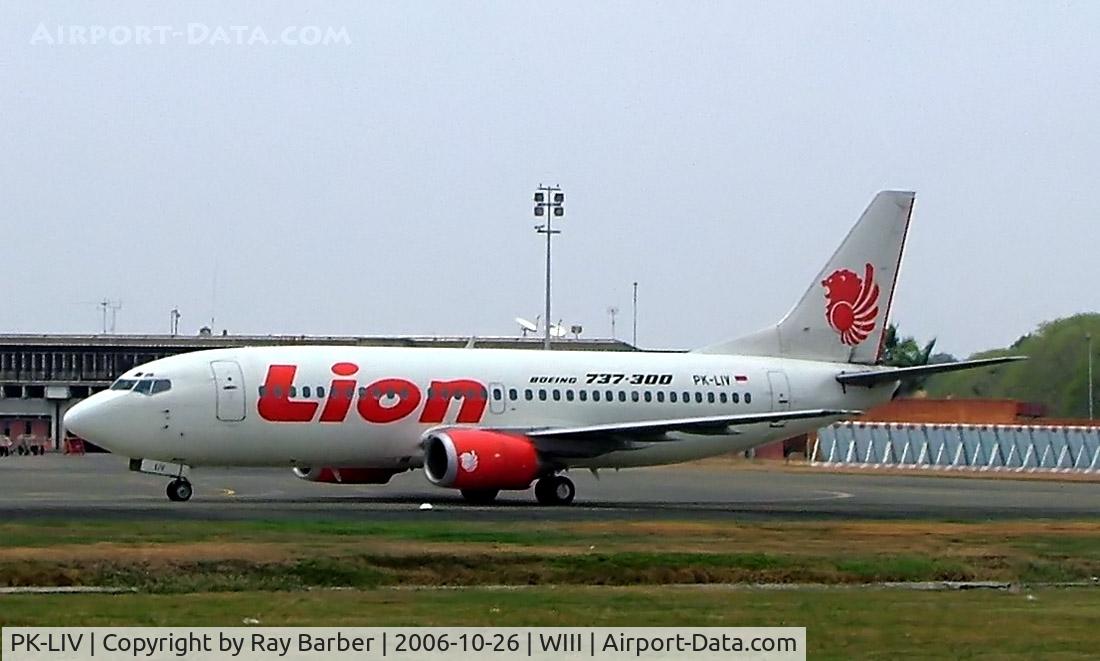 PK-LIV, 1985 Boeing 737-3G7 C/N 23219, Boeing 737-3G7 [23219] (Lion Airlines) Jakarta-Soekarno Hatta Int~PK 26/10/2006